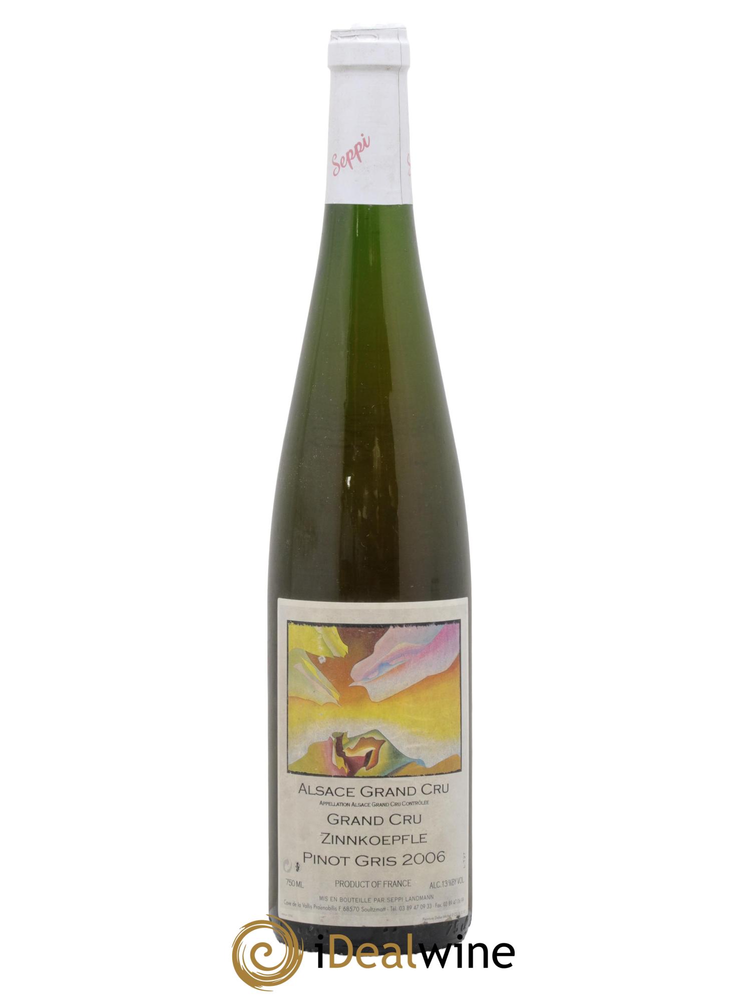 Alsace Grand Cru Pinot Gris Zinnkoepfle Domaine Seppi Landmann 2006 - Lot de 1 bouteille - 0