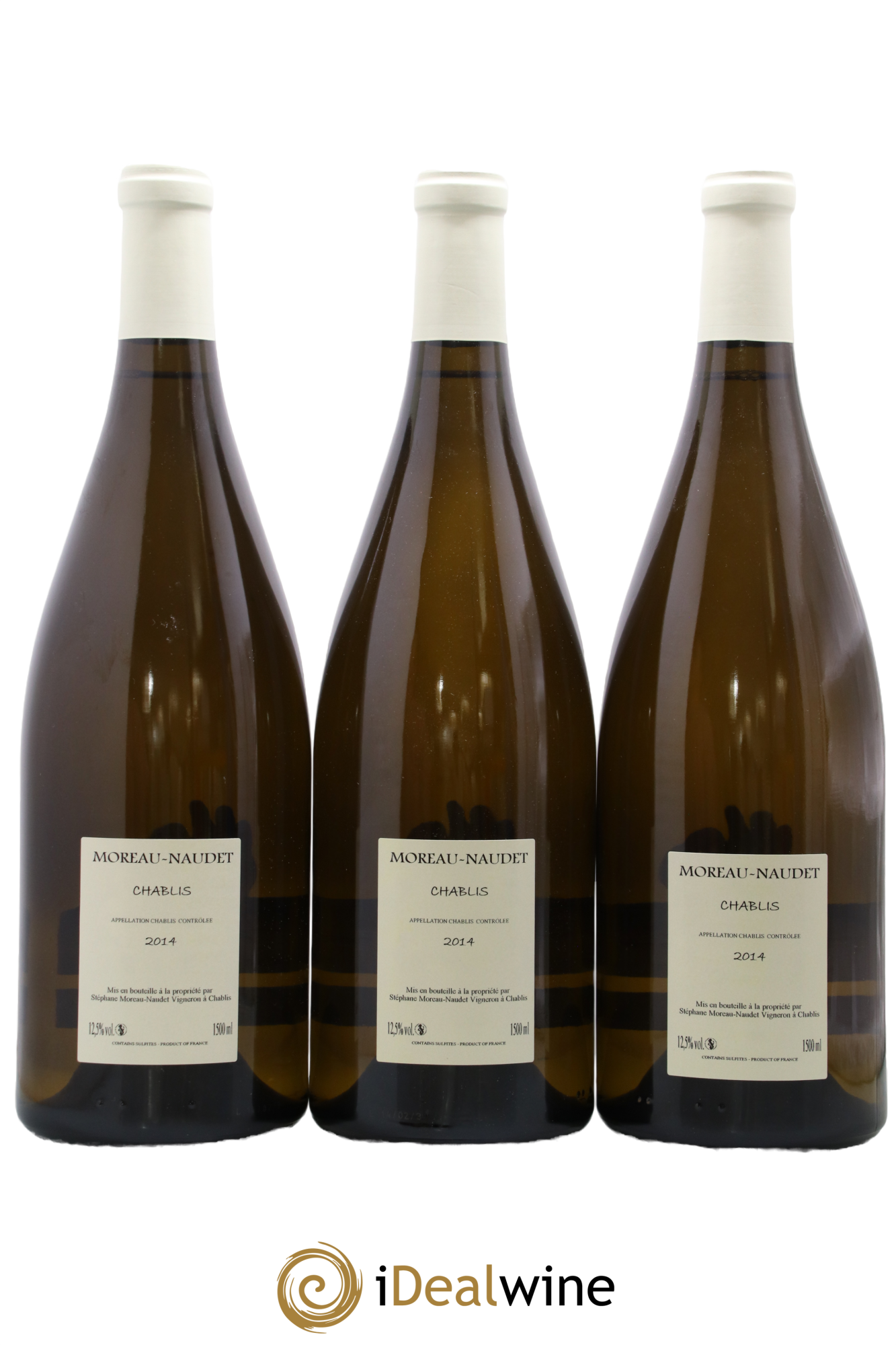 Chablis Moreau-Naudet 2014 - Lot of 3 magnums - 1