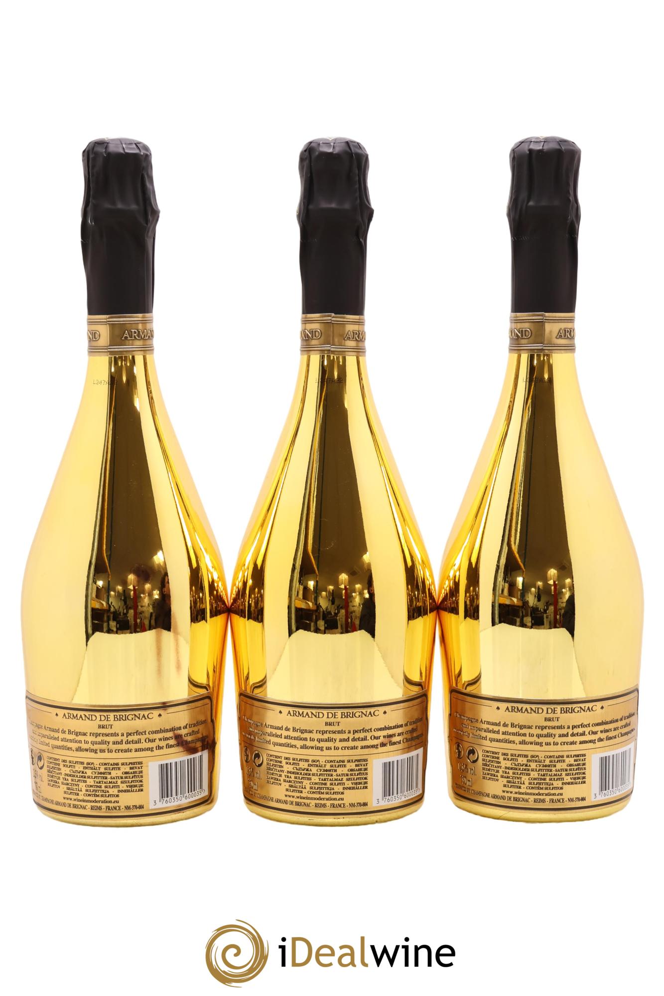 Gold Brut Armand de Brignac - Posten von 3 Flaschen - 1