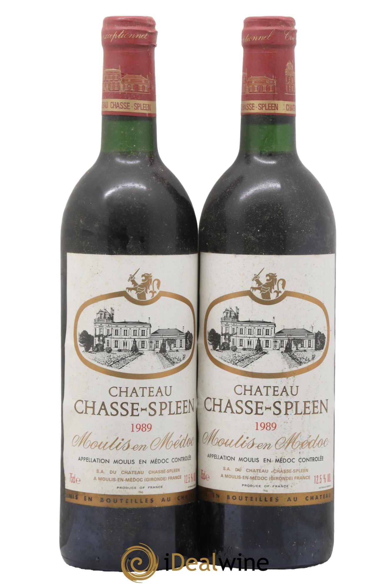 Château Chasse Spleen 1989 - Lot of 2 bottles - 0