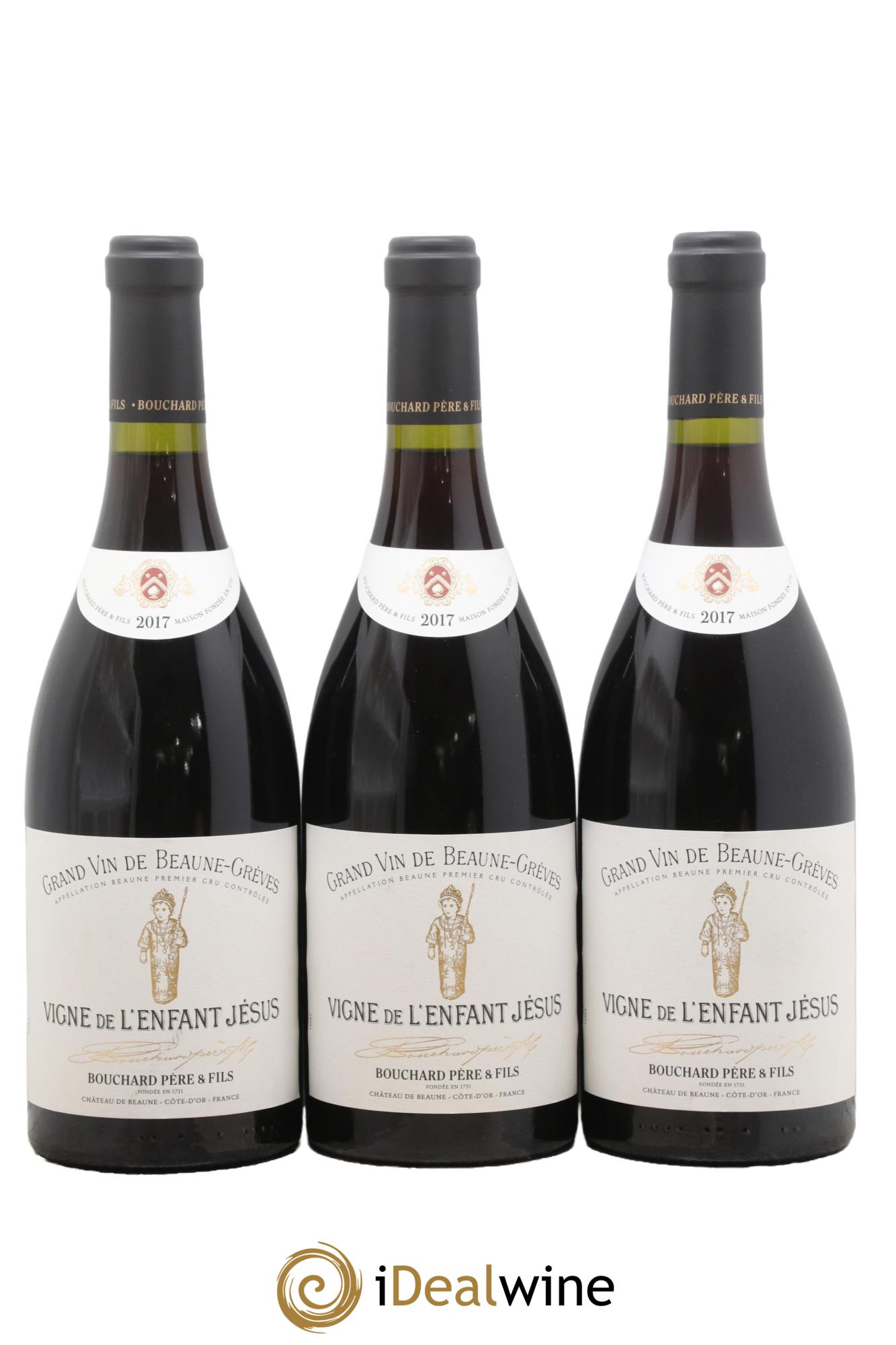 Beaune 1er Cru Grèves - Vigne de l'Enfant Jésus Bouchard Père & Fils 2017 - Lot of 3 bottles - 0