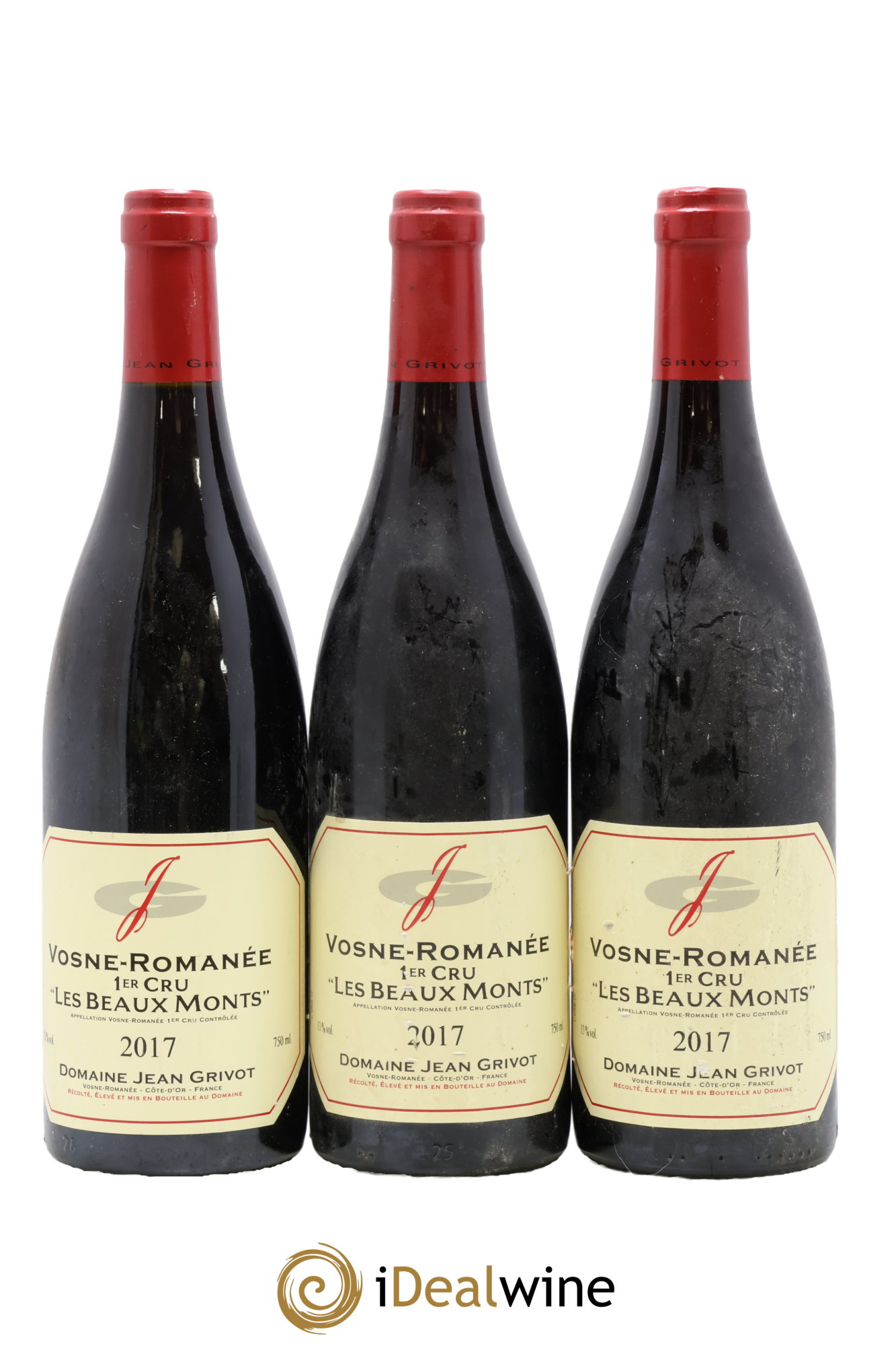 Vosne-Romanée 1er Cru Les Beaux-Monts Jean Grivot 2017 - Lote de 3 botellas - 0