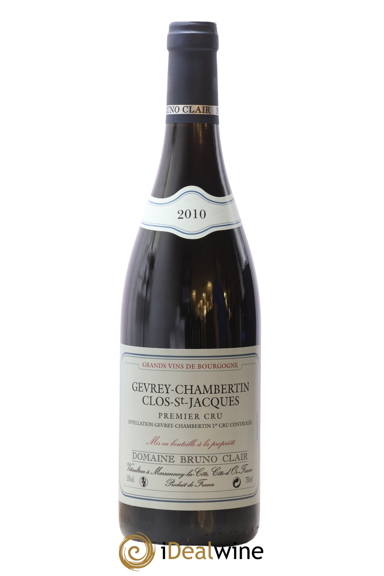 Gevrey-Chambertin 1er Cru Clos Saint-Jacques Bruno Clair (Domaine) 2010 - Lot de 1 bouteille - 0
