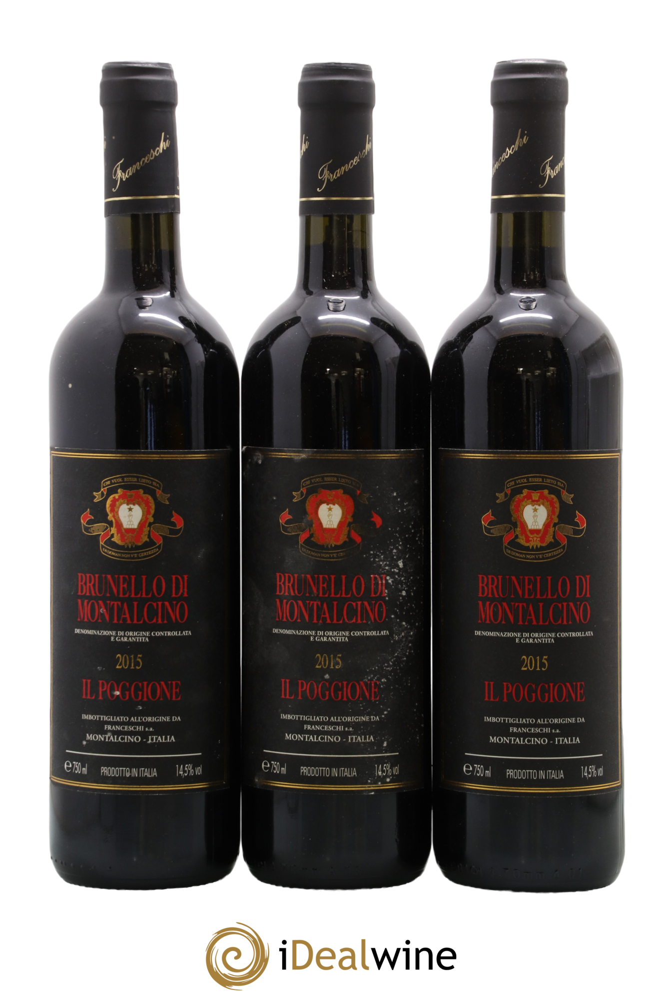 Brunello di Montalcino DOCG Il Poggione Lavinio Franceschi 2015 - Lot de 3 bouteilles - 0