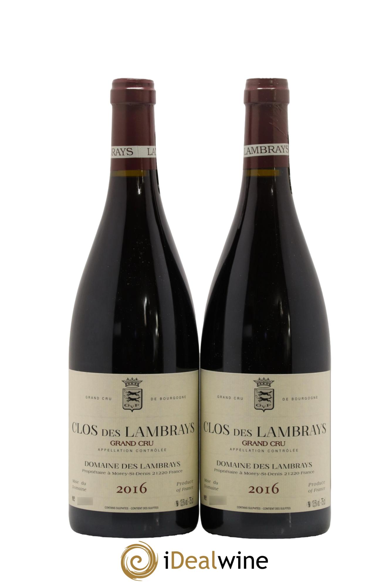 Clos des Lambrays Grand Cru Domaine des Lambrays 2016 - Lot of 2 bottles - 0