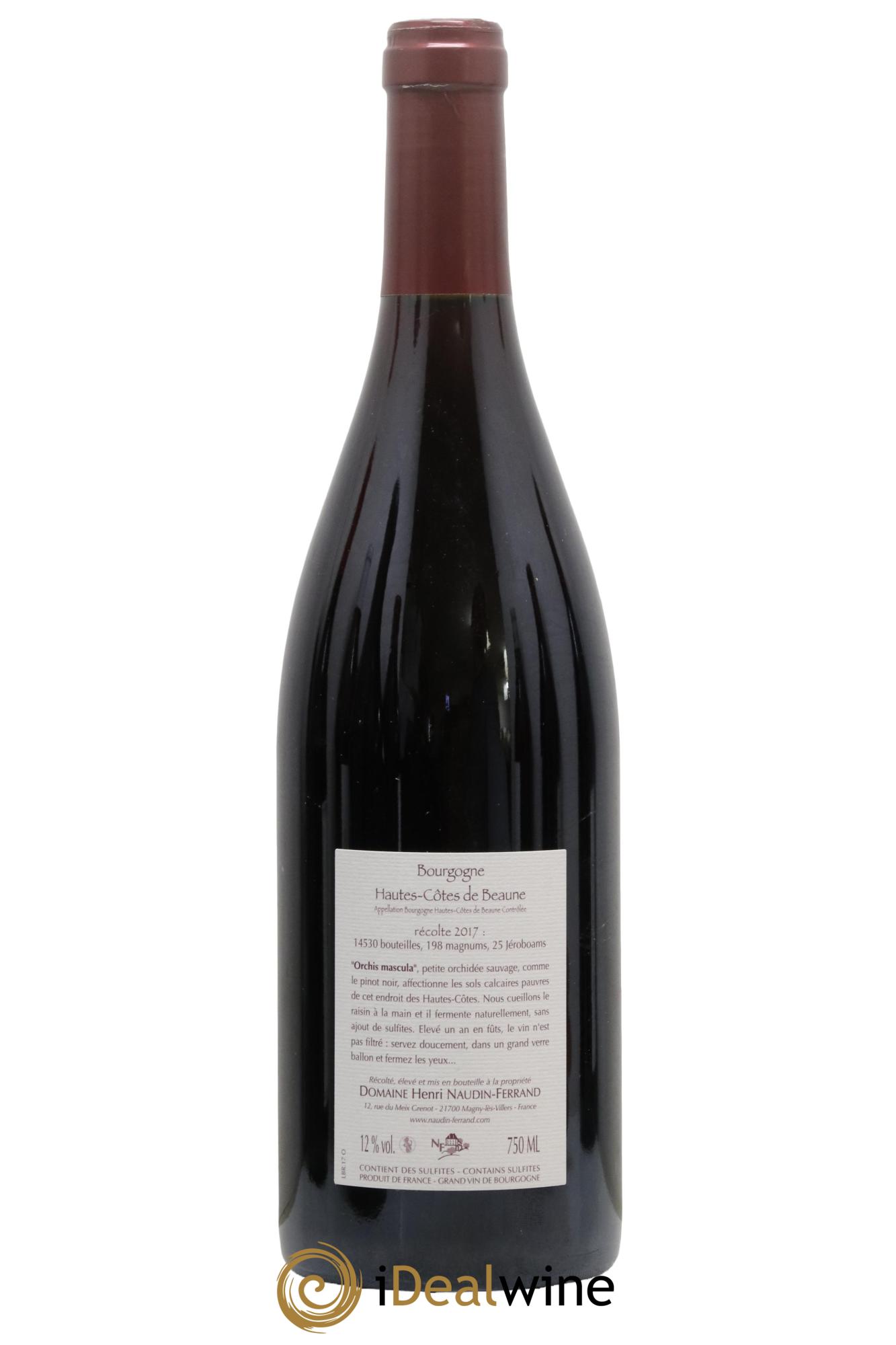 Hautes-Côtes de Beaune Orchis Mascula Naudin-Ferrand (Domaine) 2017 - Posten von 1 Flasche - 1
