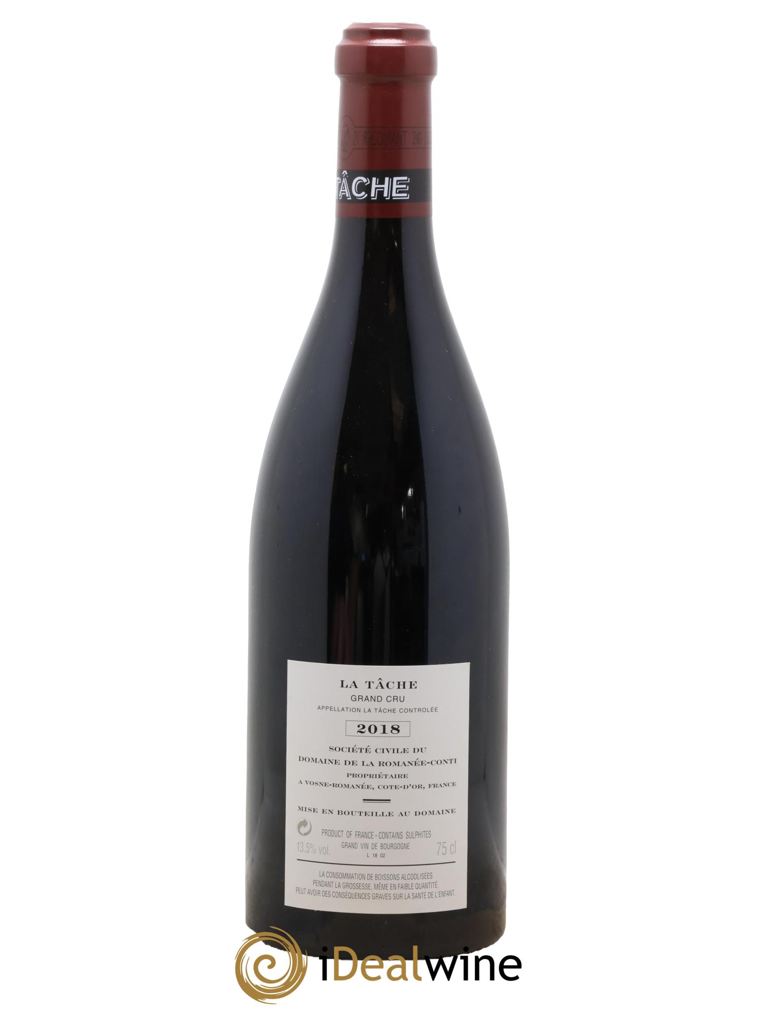 La Tâche Grand Cru Domaine de la Romanée-Conti 2018 - Posten von 1 Flasche - 1