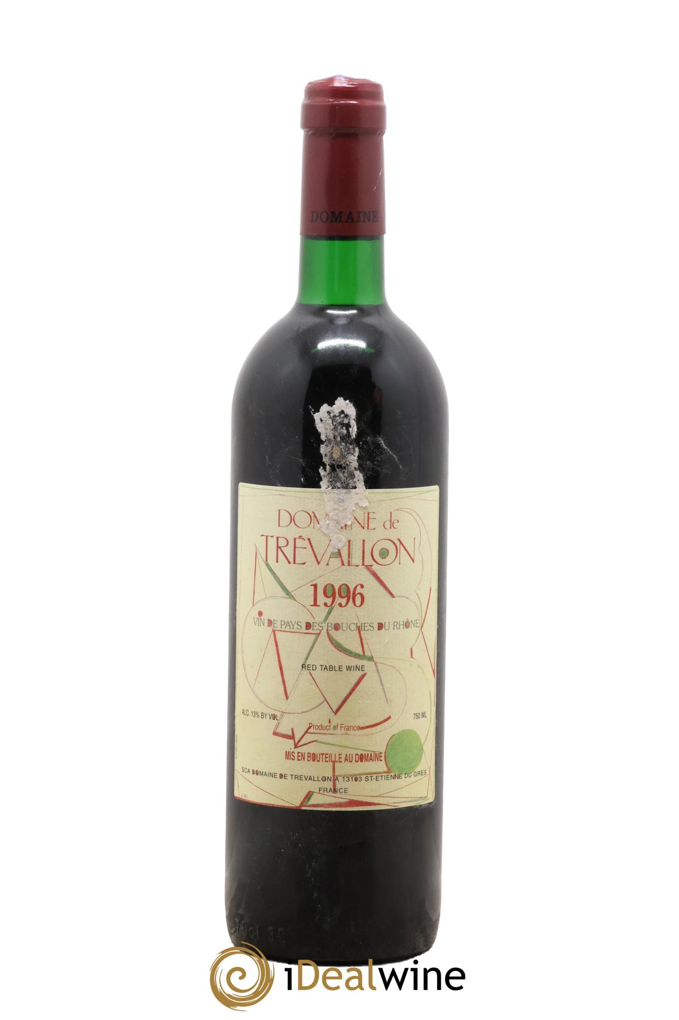 VDP Bouches du Rhône Trévallon (Domaine de) Eloi Dürrbach 1996 - Lot de 1 bouteille - 0