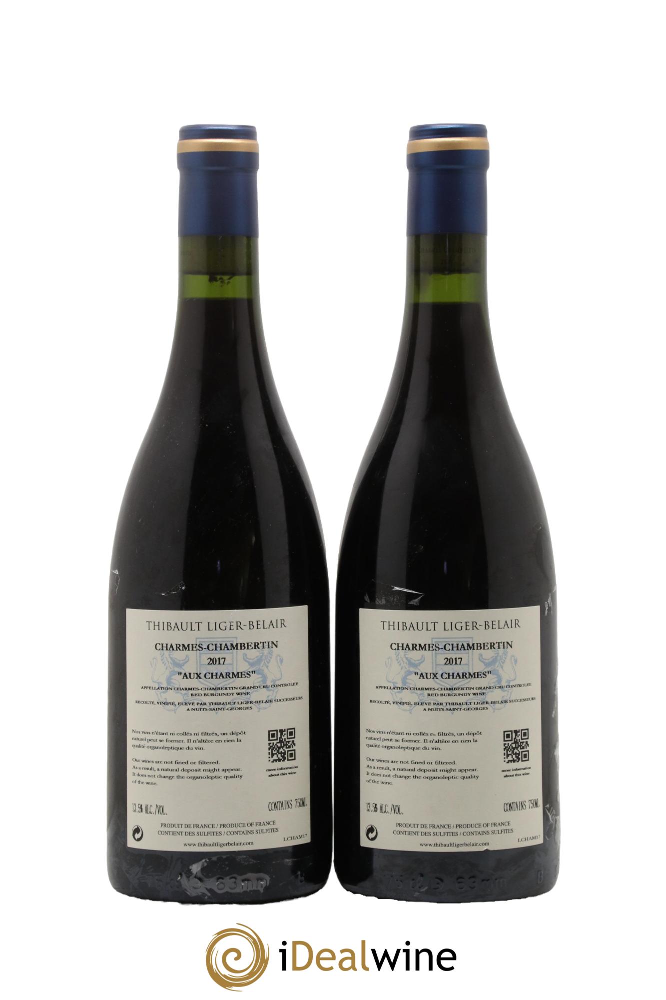 Charmes-Chambertin Grand Cru Aux Charmes Thibault Liger-Belair Successeurs 2017 - Lot de 2 bouteilles - 1