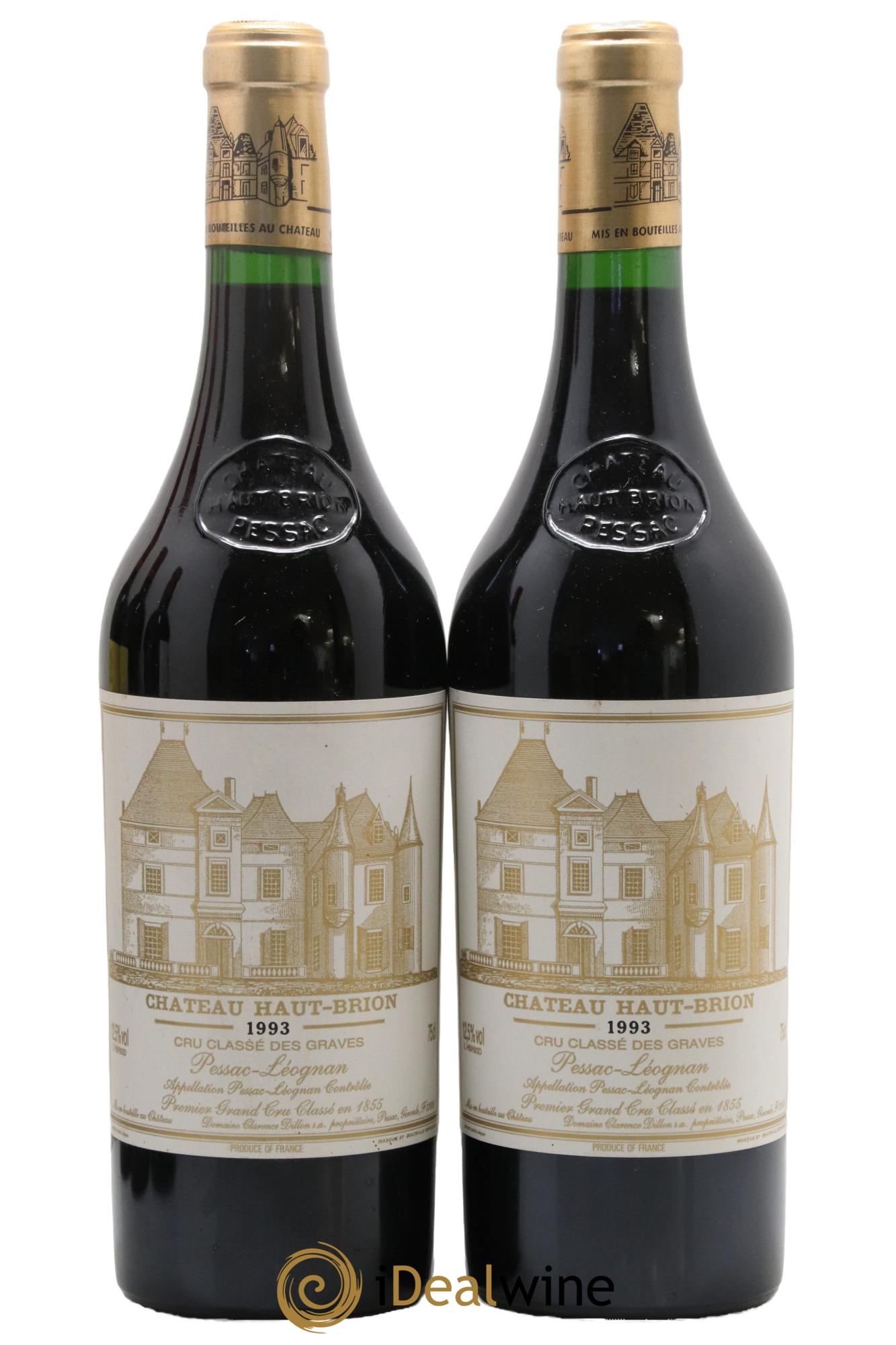 Château Haut Brion 1er Grand Cru Classé 1993 - Lot of 2 bottles - 0