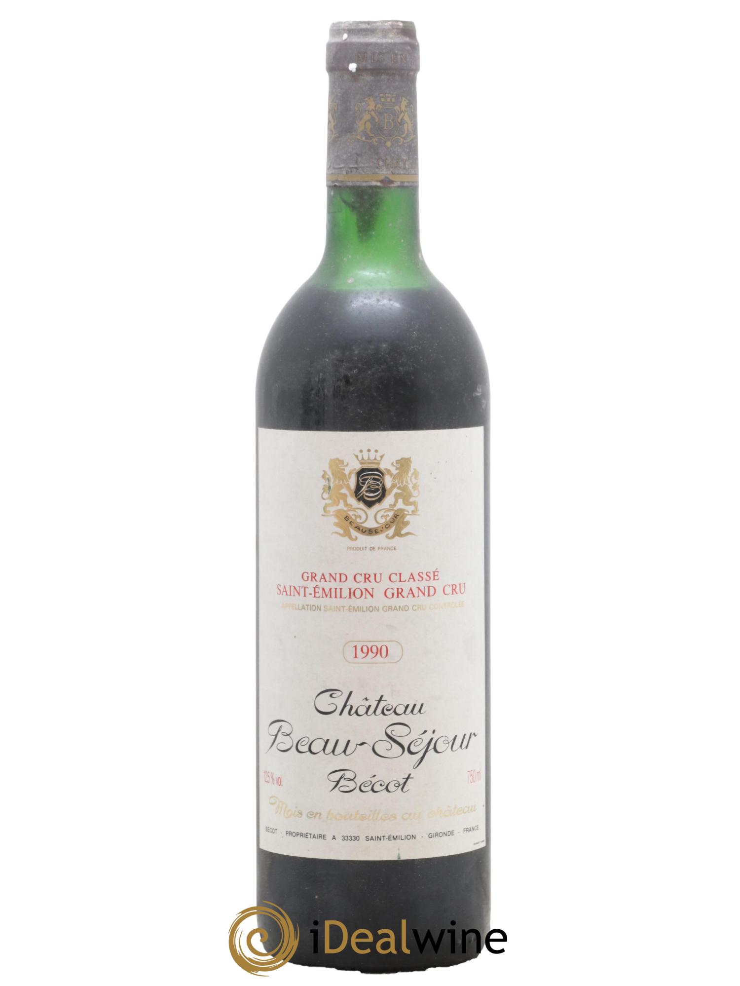 Château Beau-Séjour Bécot 1er Grand Cru Classé B 1990 - Posten von 1 Flasche - 0