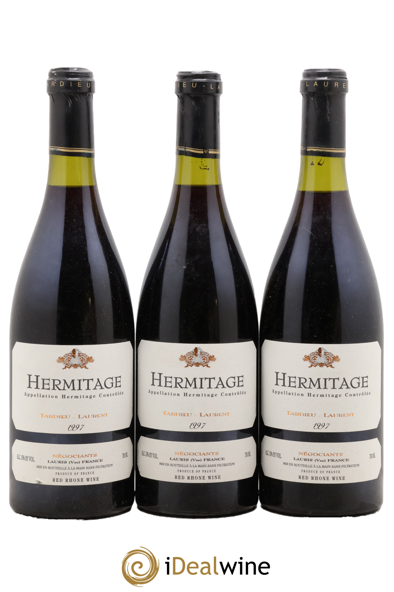 Hermitage Maison Tardieu-Laurent 1997 - Lot of 3 bottles - 0