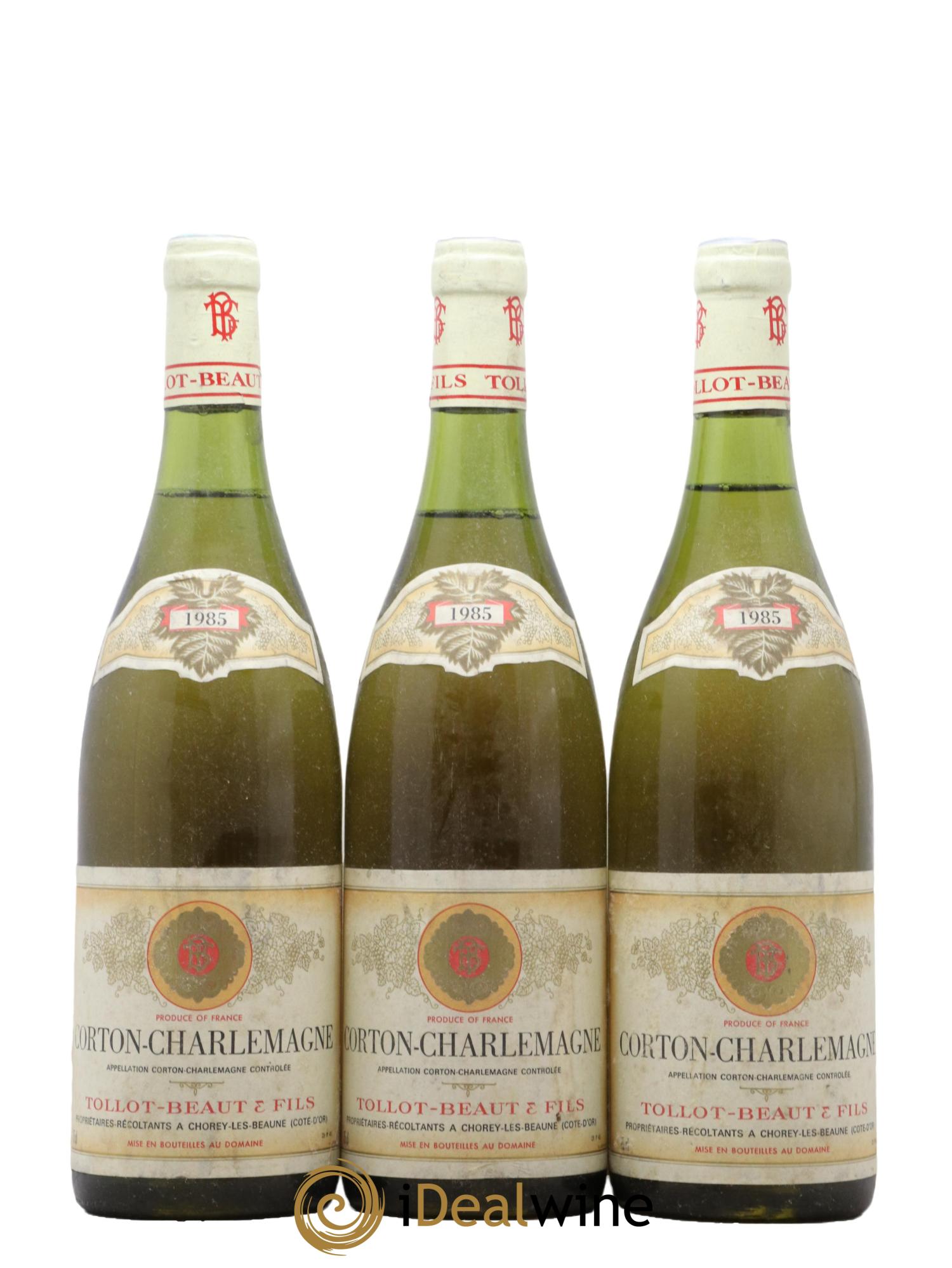 Corton-Charlemagne Grand Cru Tollot Beaut (Domaine) 1985 - Lot de 3 bouteilles - 0