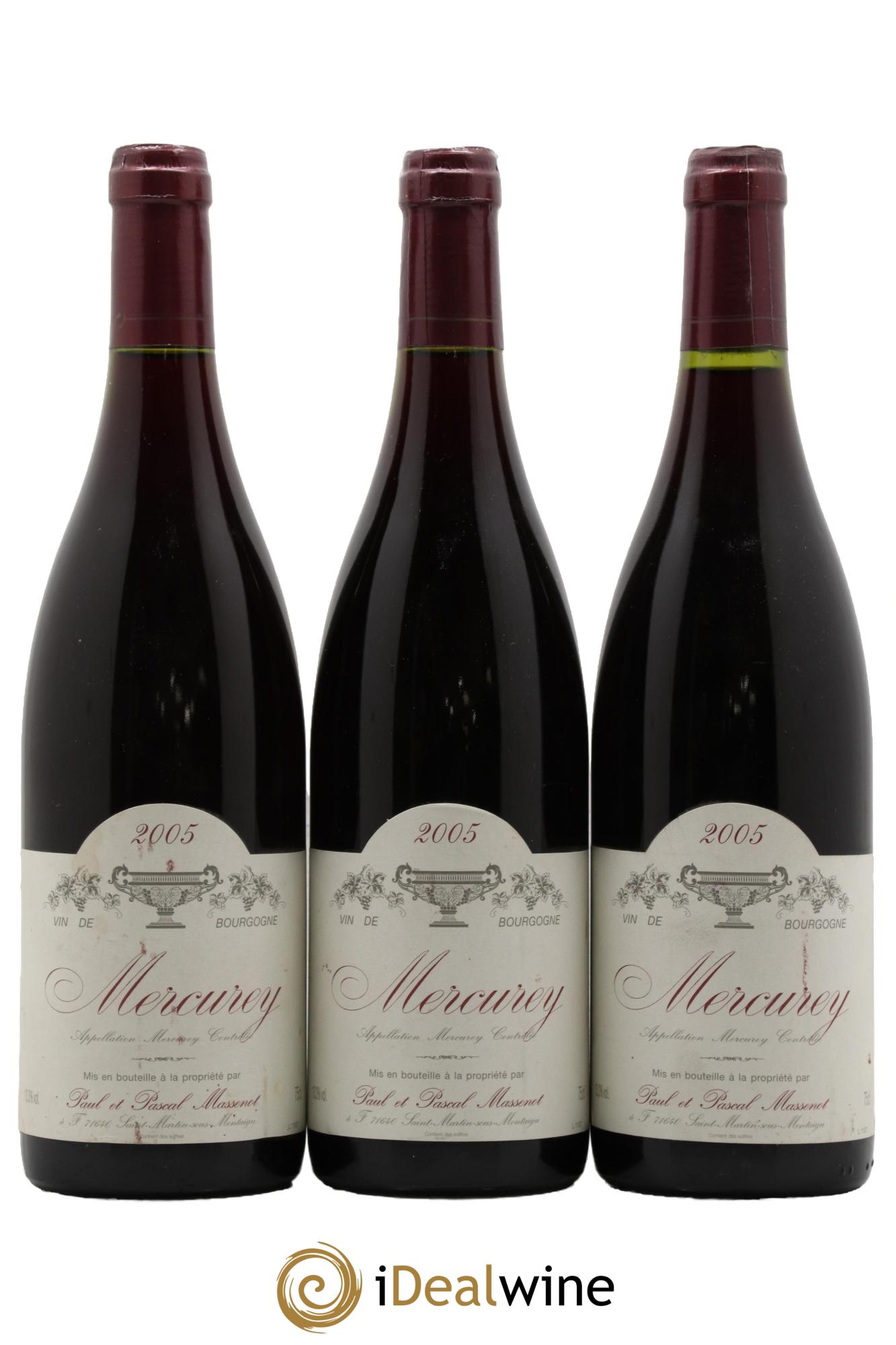 Mercurey Domaine Massenot Clos Moreau 2005 - Lot de 3 bouteilles - 0