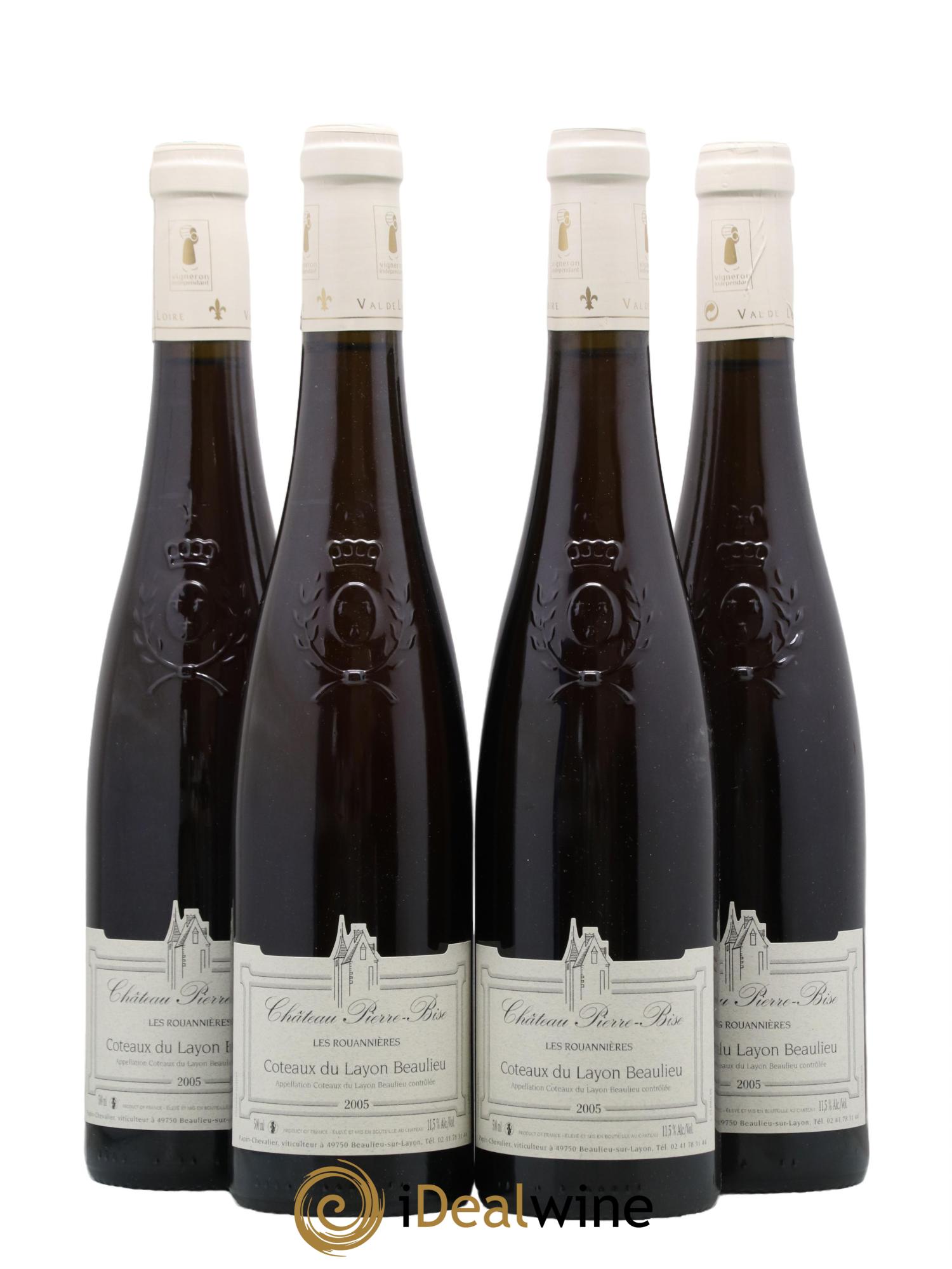 Coteaux du Layon Beaulieu Les Rouannières Château Pierre-Bise 2005 - Lot de 4 format 50cls - 0