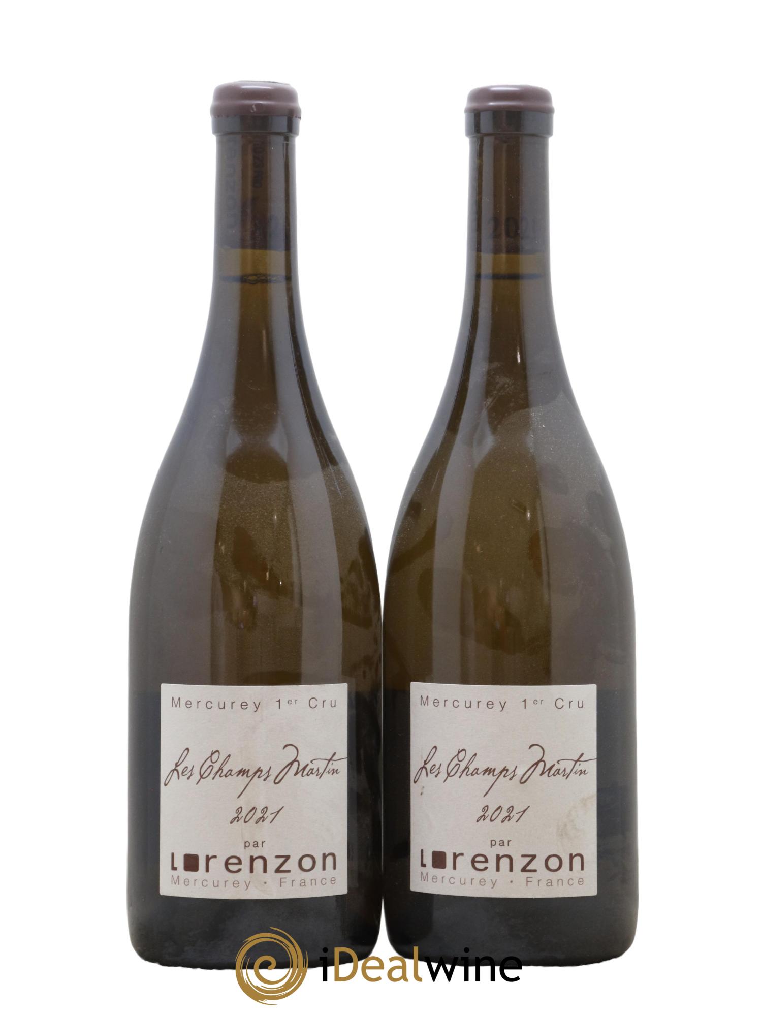 Mercurey 1er Cru Les Champs Martin Bruno Lorenzon 2021 - Lot de 2 bouteilles - 0