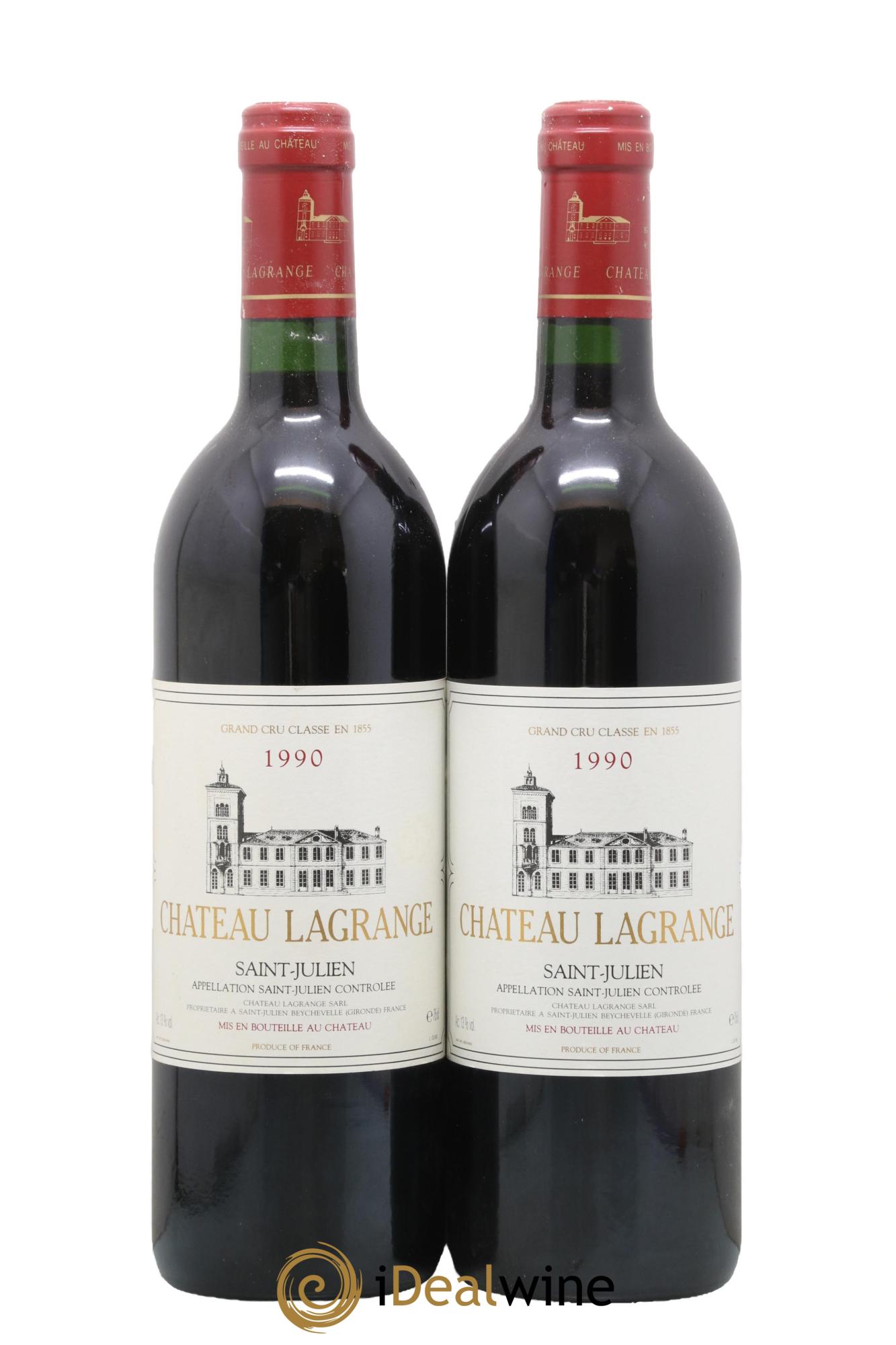 Château Lagrange 3ème Grand Cru Classé 1990 - Lot de 2 bouteilles - 0