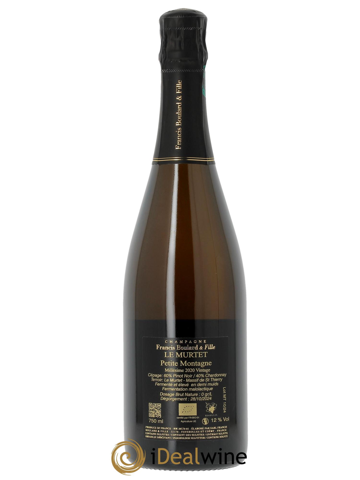 Le Murtet La Petite Montagne Brut Nature Francis Boulard 2020 - Lot de 1 bouteille - 1
