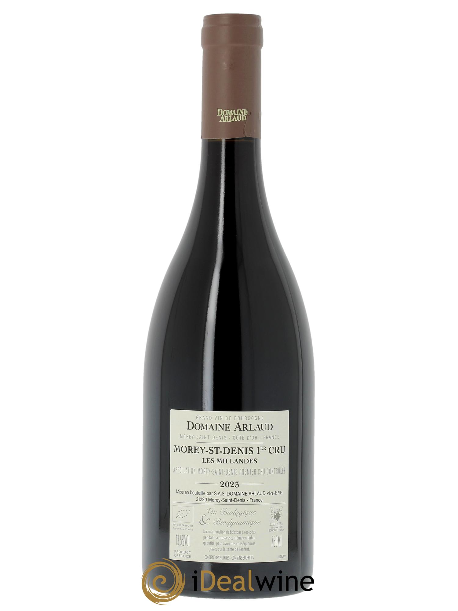 Morey Saint-Denis 1er Cru Les Millandes Arlaud  2023 - Lot de 1 bouteille - 1