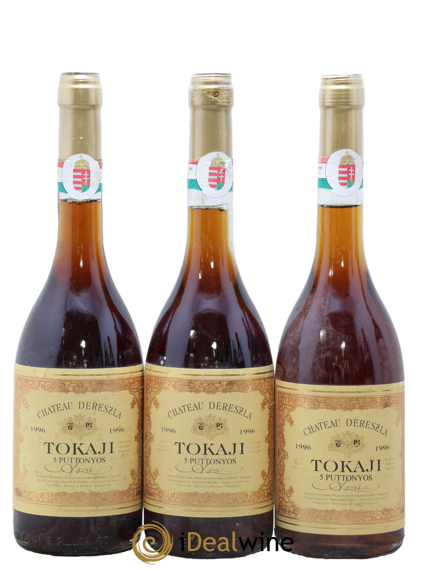 Tokaji 5 Puttonyos Aszu Château Dereszla 1996 - Lot de 3 format 50cls - 0
