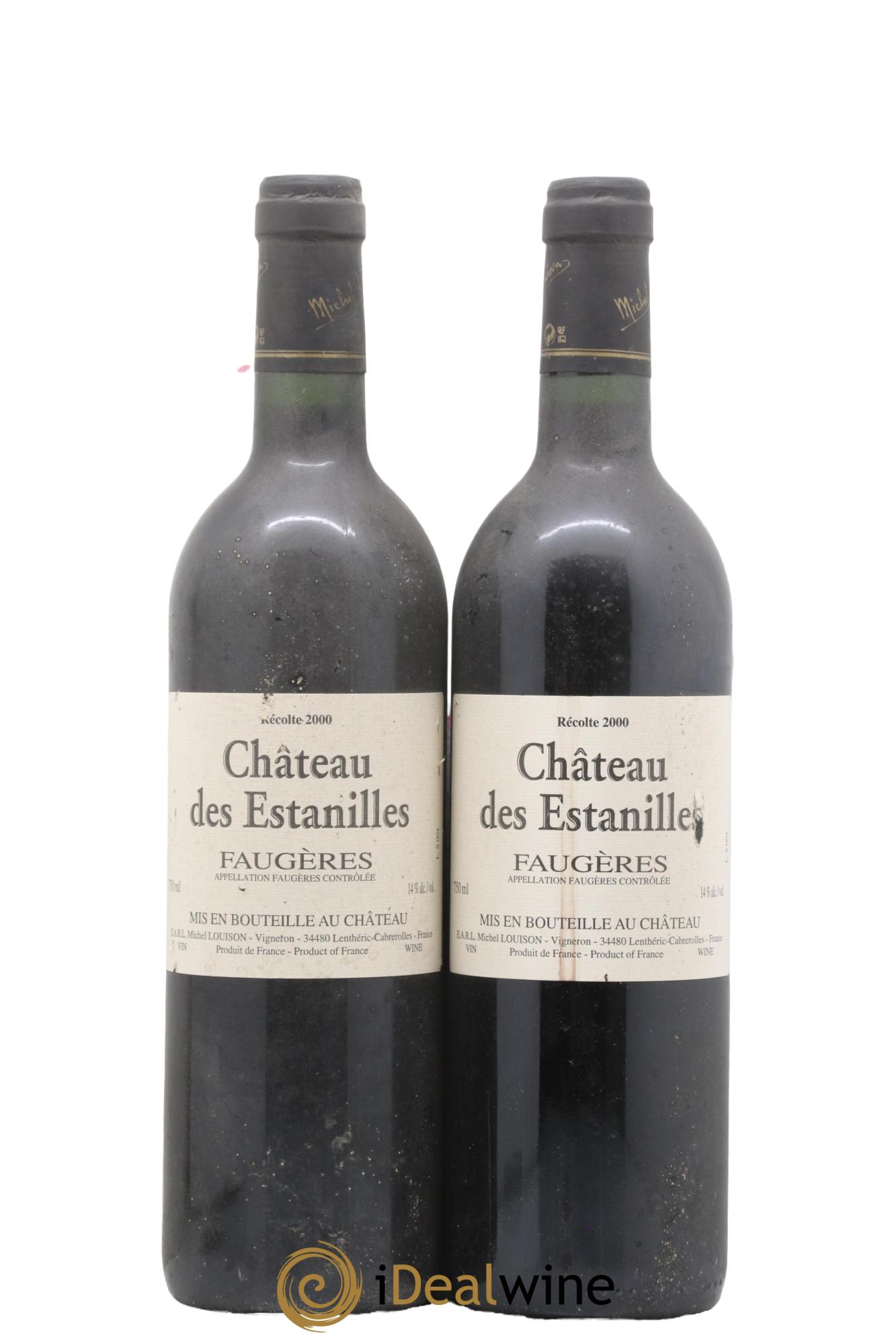 Faugères Château des Estanilles Tradition Michel Louison 2000 - Lot of 2 bottles - 0