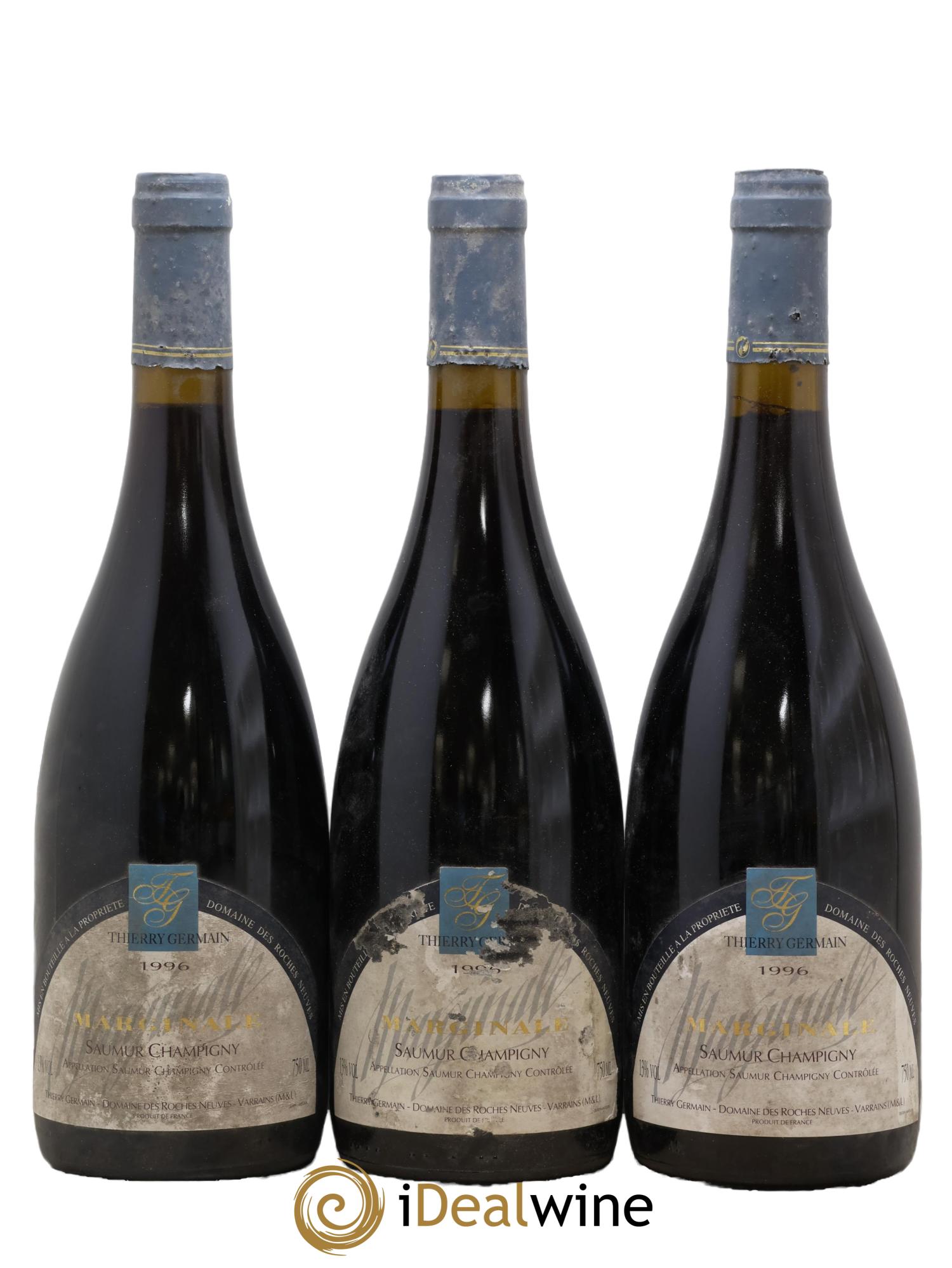 Saumur-Champigny La Marginale Domaine des Roches Neuves - Thierry Germain 1996 - Lot de 3 bouteilles - 0