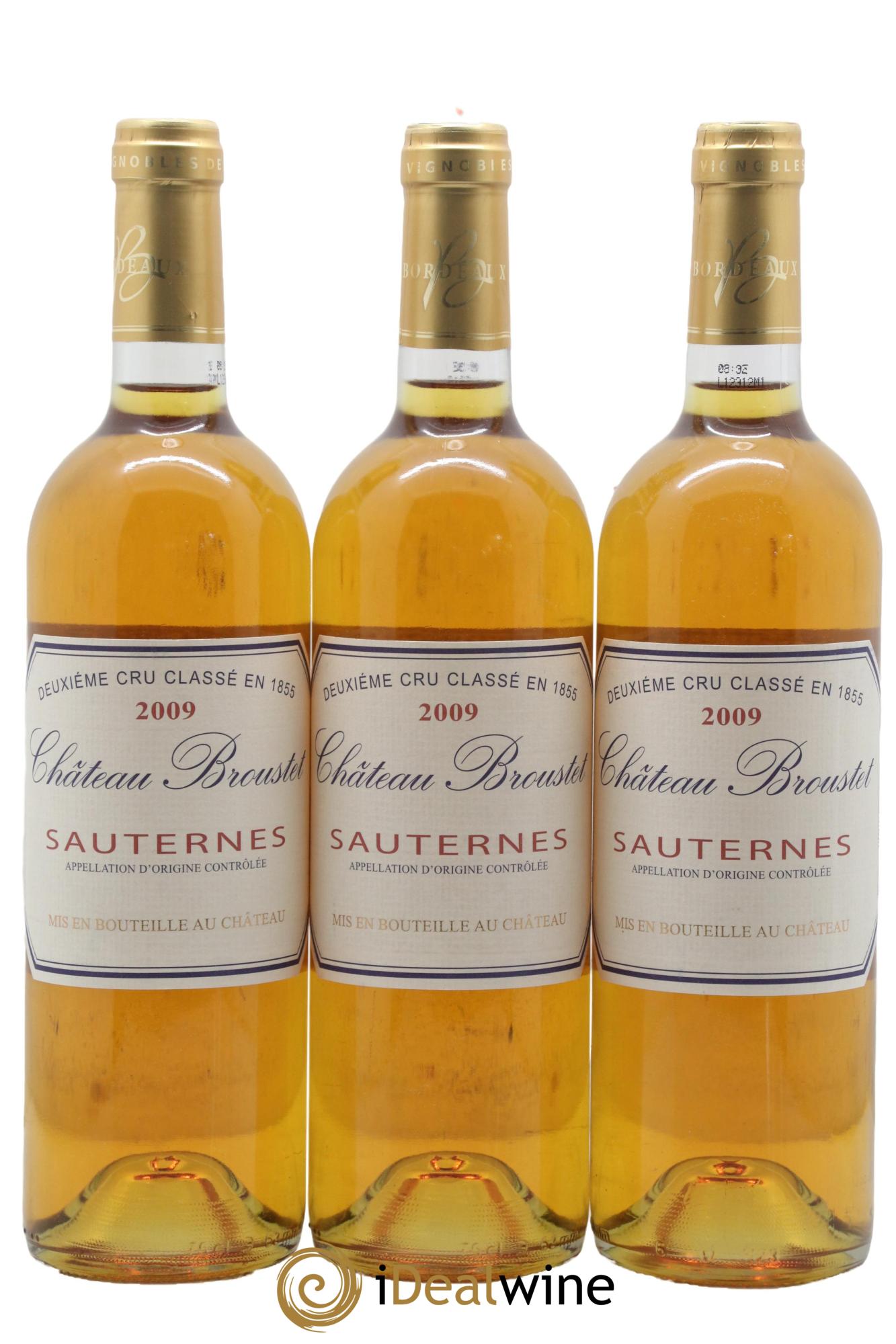 Château Broustet 2ème Grand Cru Classé 2009 - Lot of 3 bottles - 0