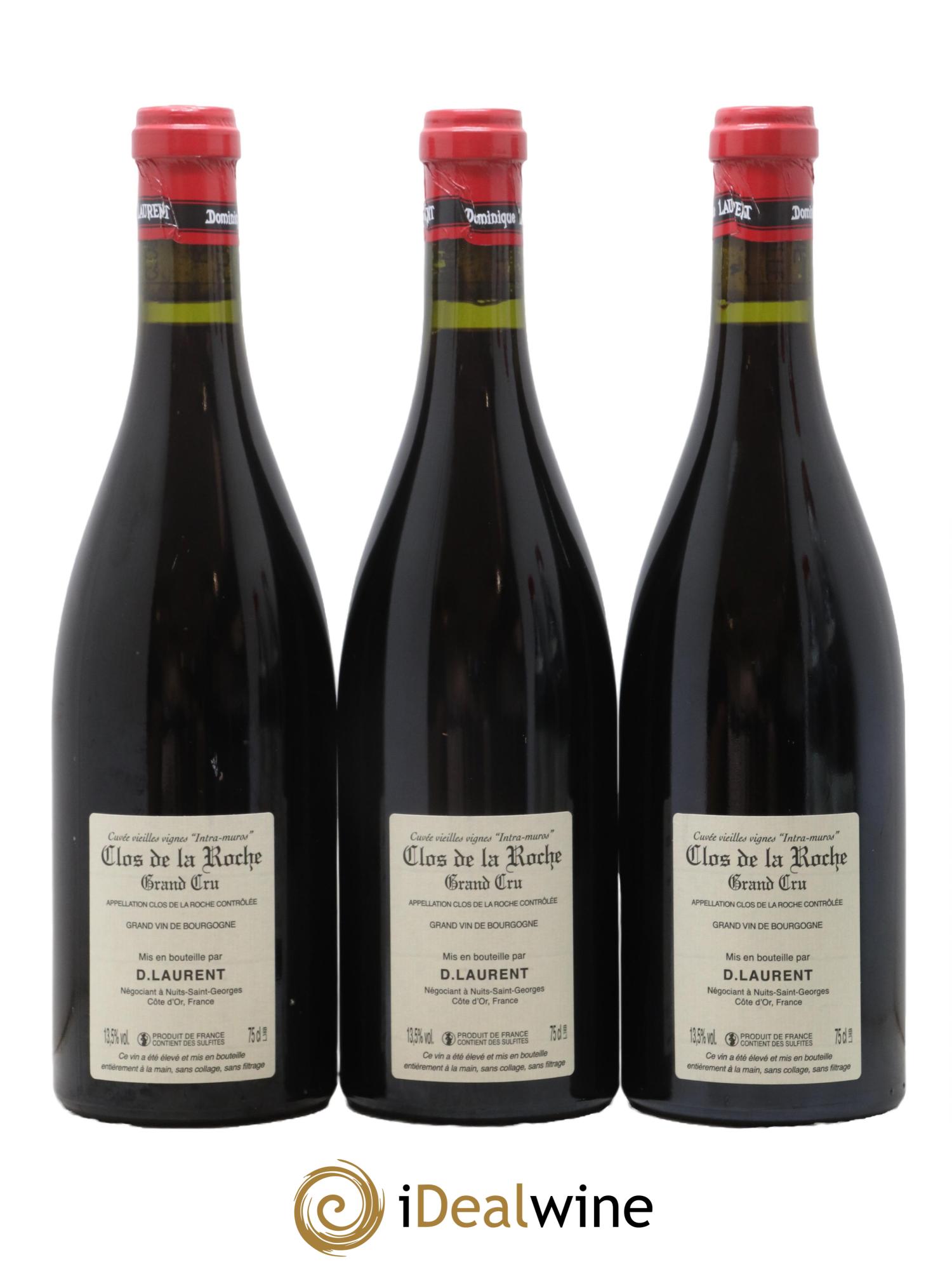 Clos de la Roche Grand Cru Vieilles vignes Intra-muros Dominique Laurent 2020 - Lot de 3 bouteilles - 1
