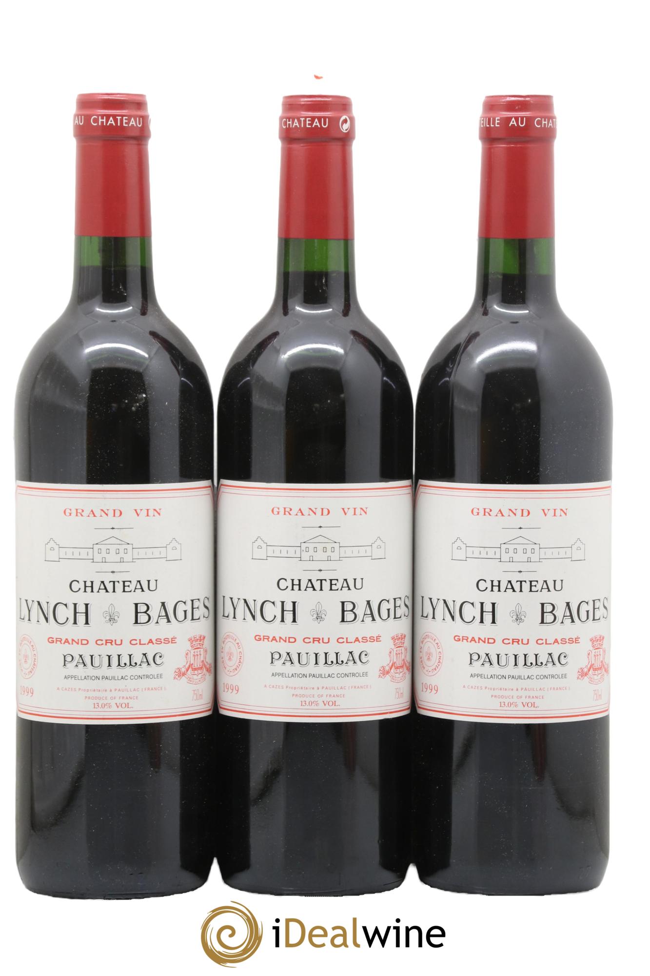 Château Lynch Bages 5ème Grand Cru Classé 1999 - Lot of 3 bottles - 0