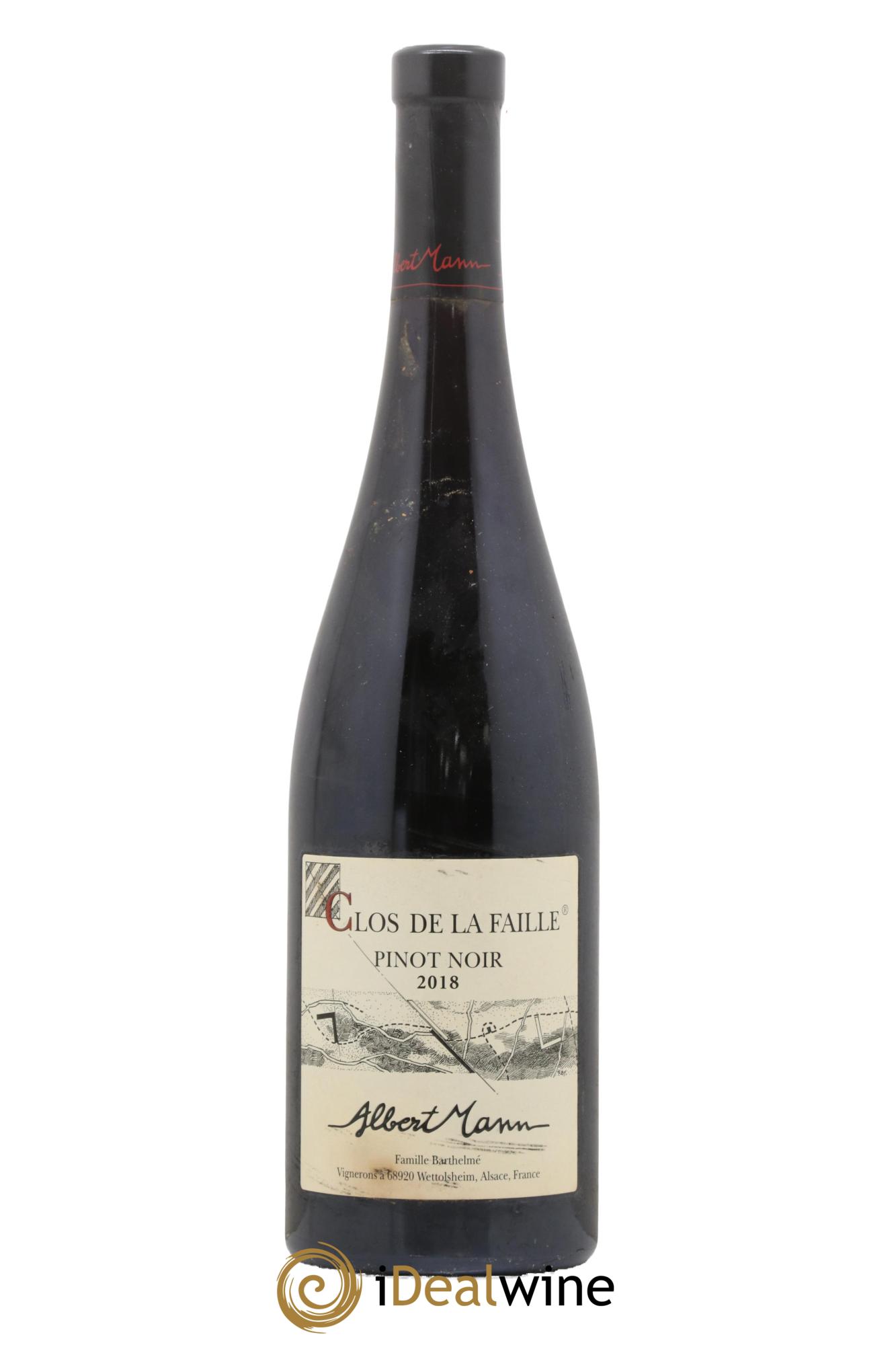 Alsace Pinot Noir Clos de la Faille Albert Mann 2018 - Lot de 1 bouteille - 0