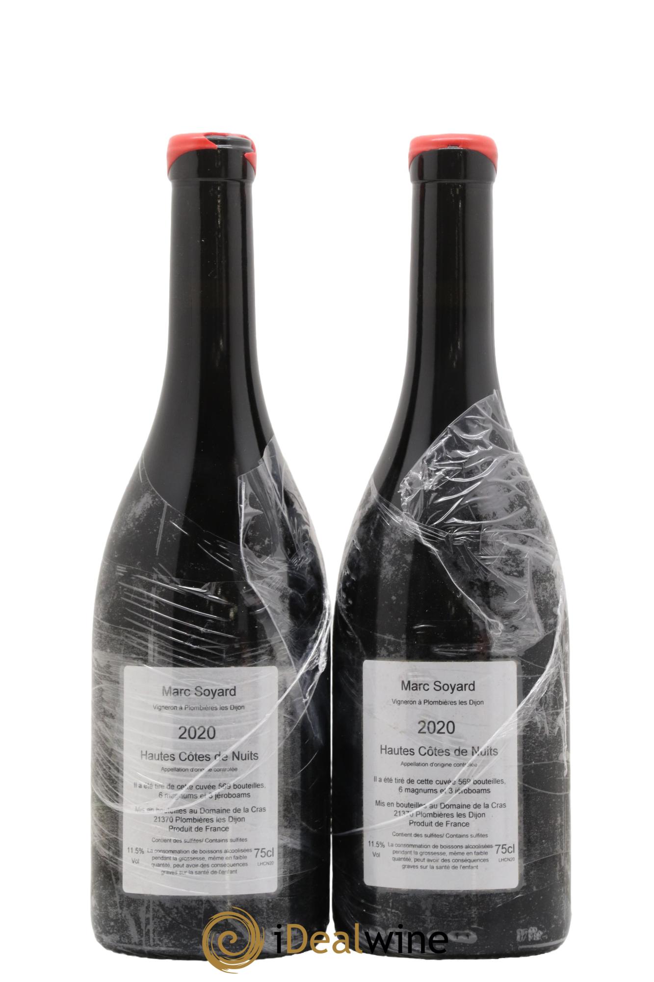 Hautes-Côtes de Nuits Domaine de la Cras - Marc Soyard 2020 - Lotto di 2 bottiglie - 1