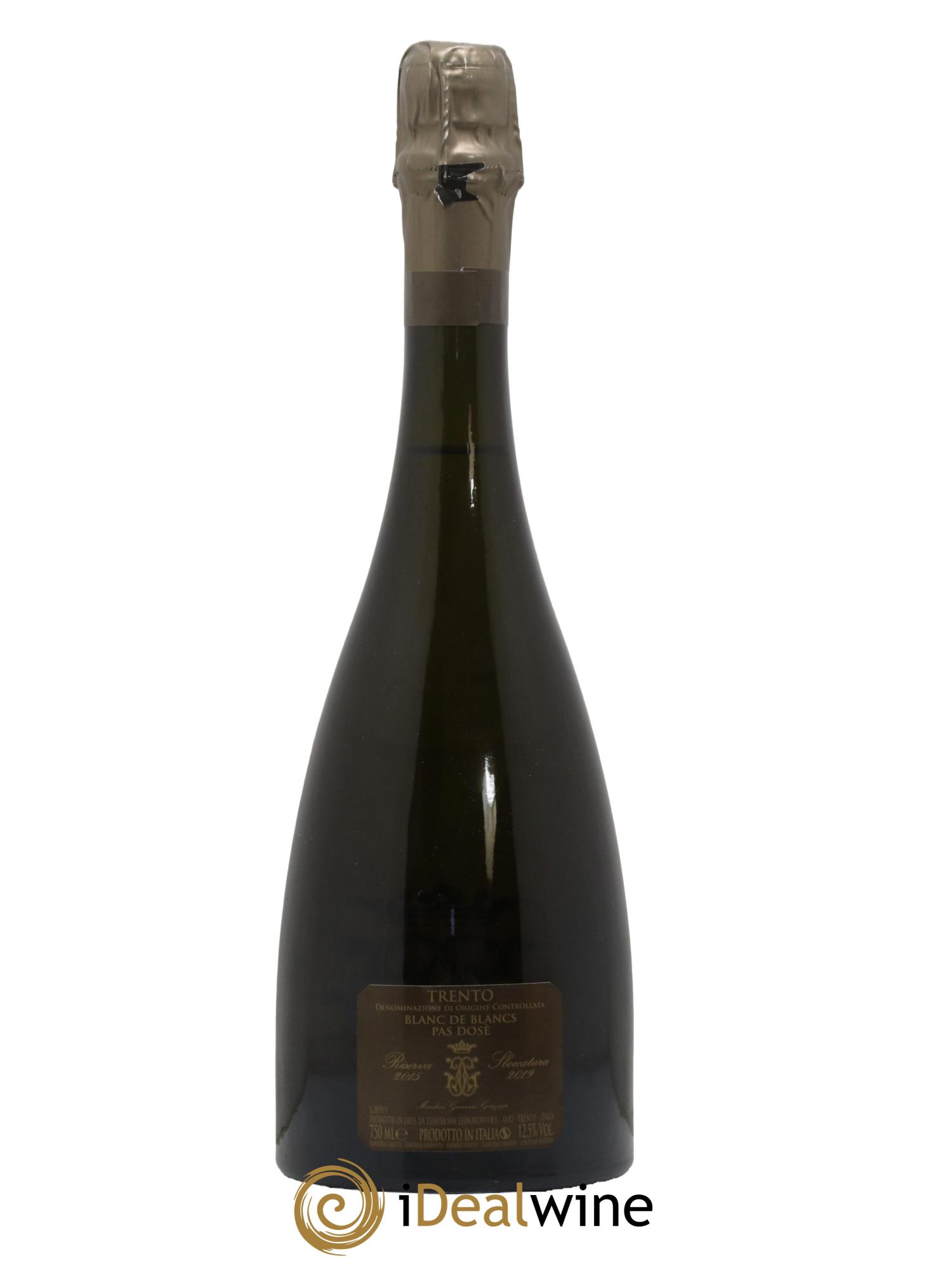 Italie Trento Blanc de Blancs Non Dosé Tenuta San Leonardo 2015 - Lot of 1 bottle - 1