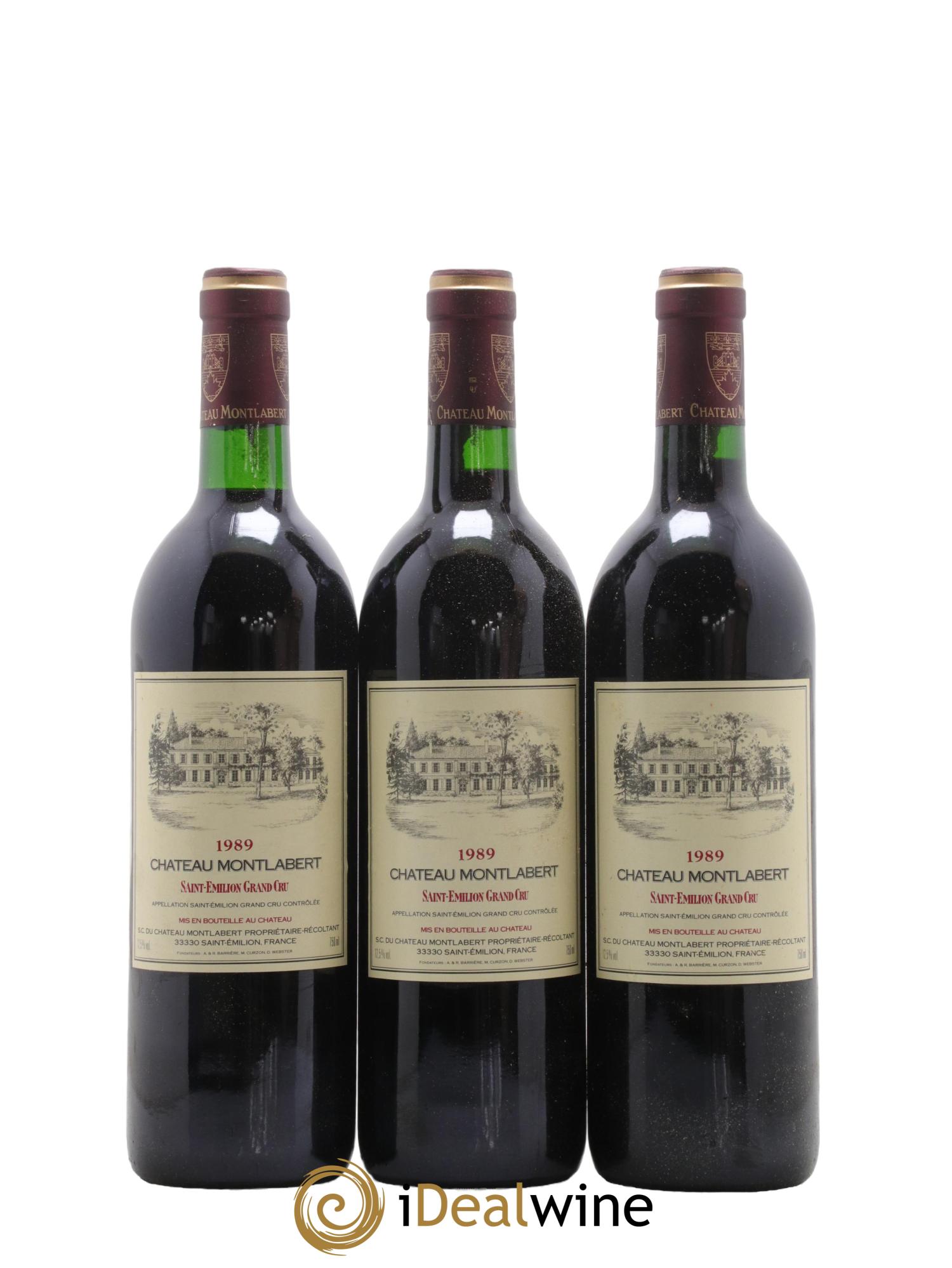 Saint-Émilion Grand Cru Chateau Montlabert 1989 - Lot de 12 bouteilles - 4