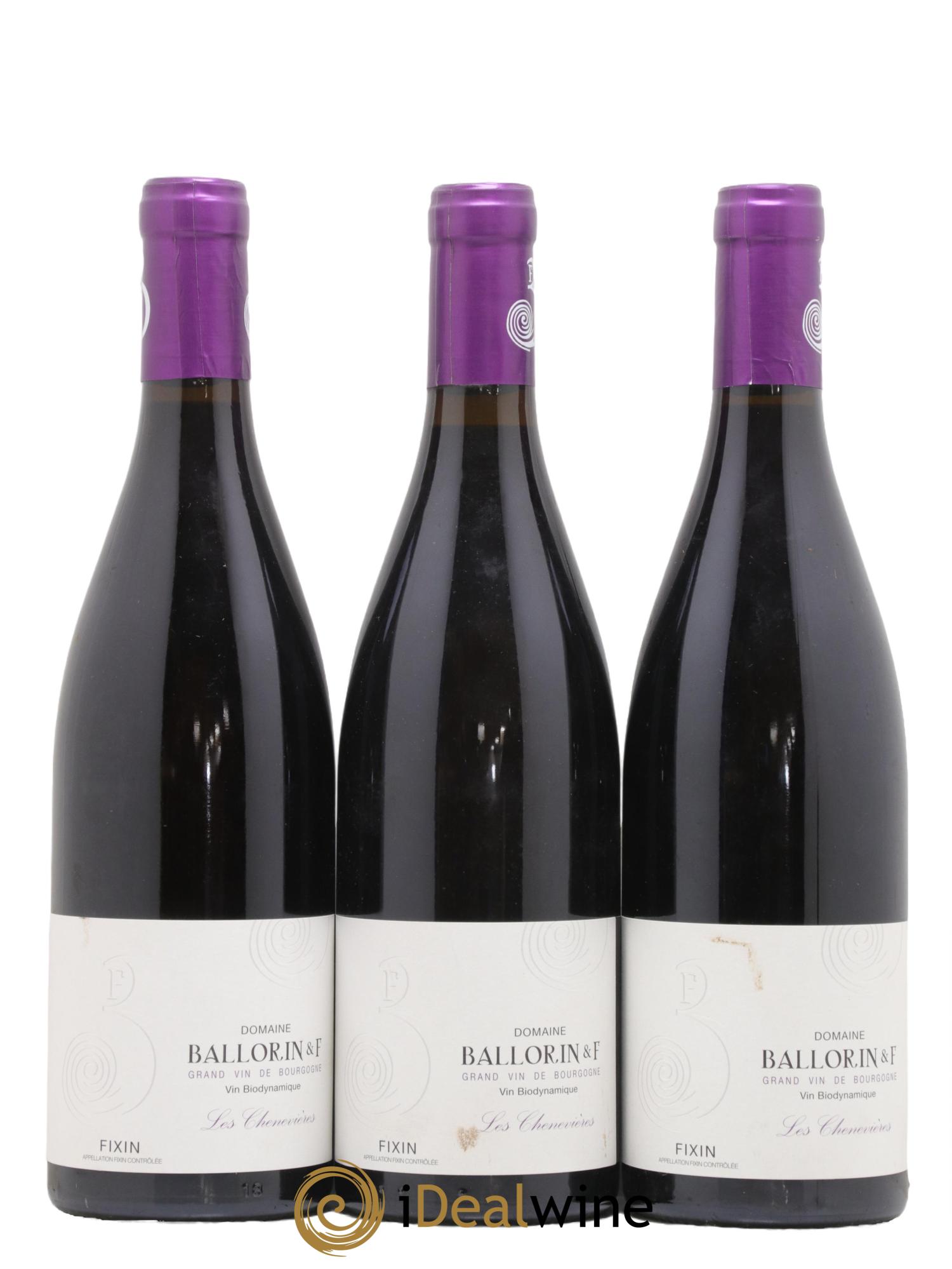 Fixin Chenevieres Domaine Ballorin 2019 - Lot de 3 bouteilles - 0