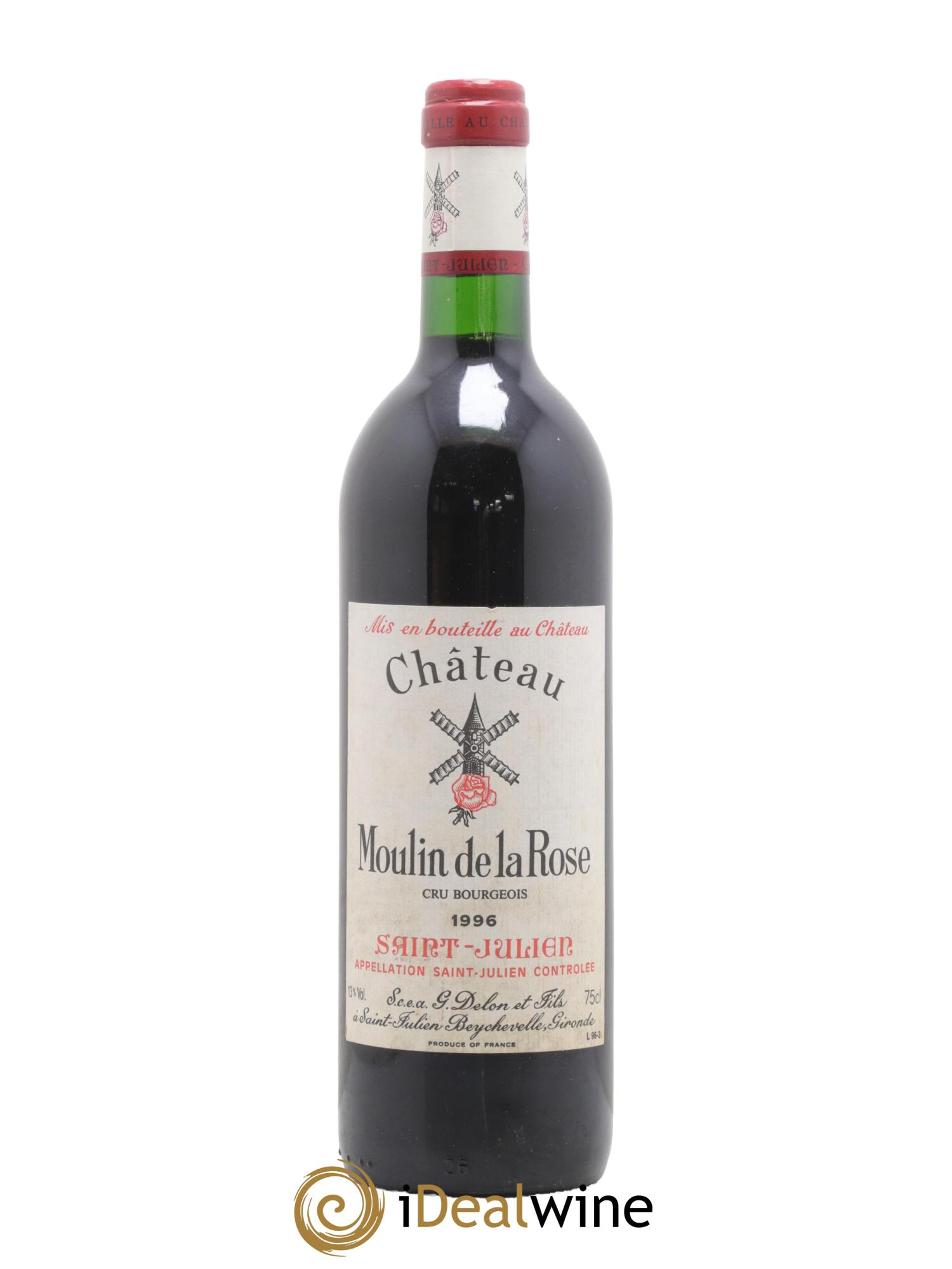 Château Moulin de la Rose Cru Bourgeois 1996 - Lot de 1 bouteille - 0