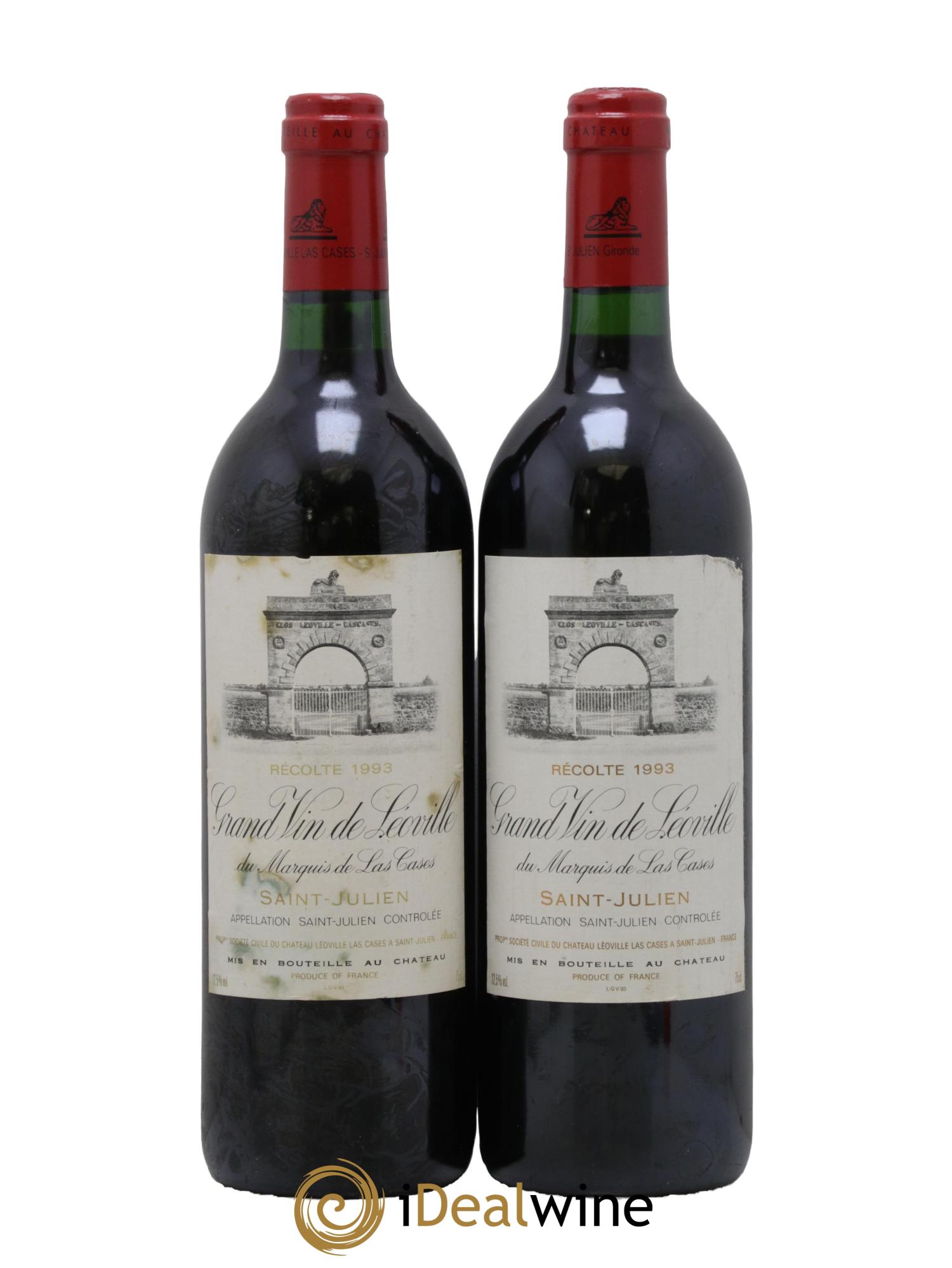 Château Léoville Las Cases 2ème Grand Cru Classé 1993 - Lot de 2 bouteilles - 0