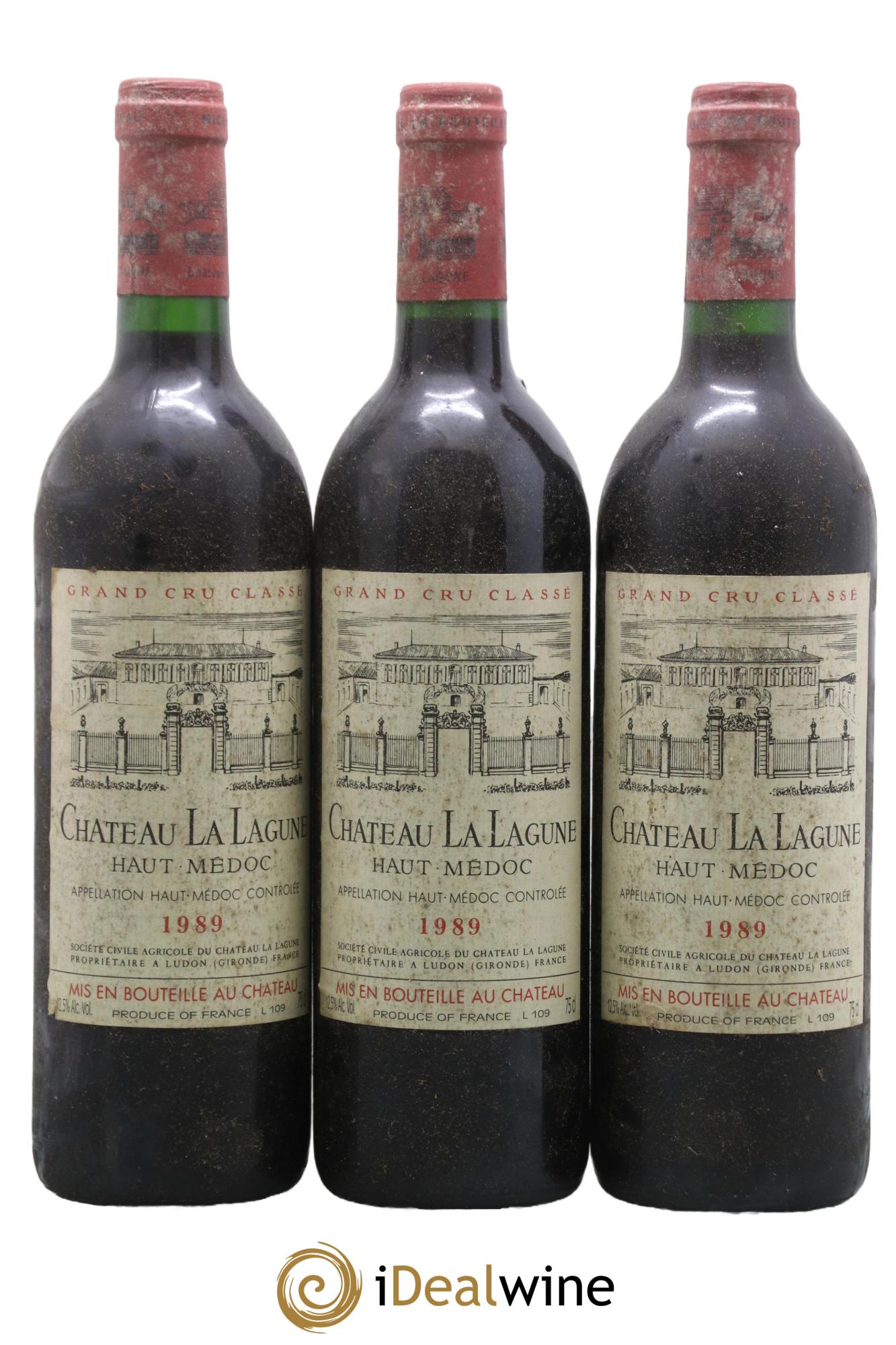 Château la Lagune 3ème Grand Cru Classé 1989 - Lot de 3 bouteilles - 0