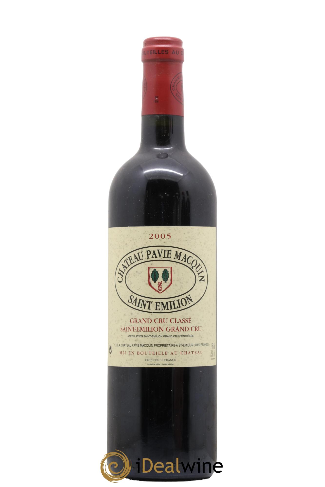Château Pavie Macquin 1er Grand Cru Classé B 2005 - Lot de 1 bouteille - 0