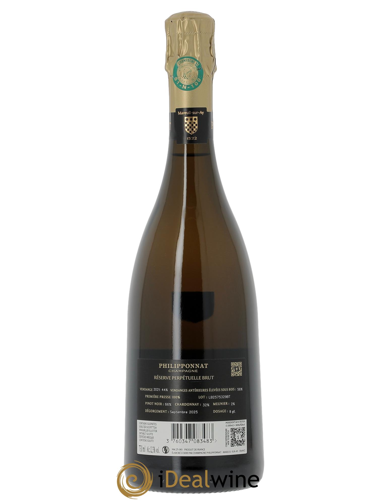 Réserve Perpétuelle Brut Philipponnat  - Lotto di 1 bottiglia - 2