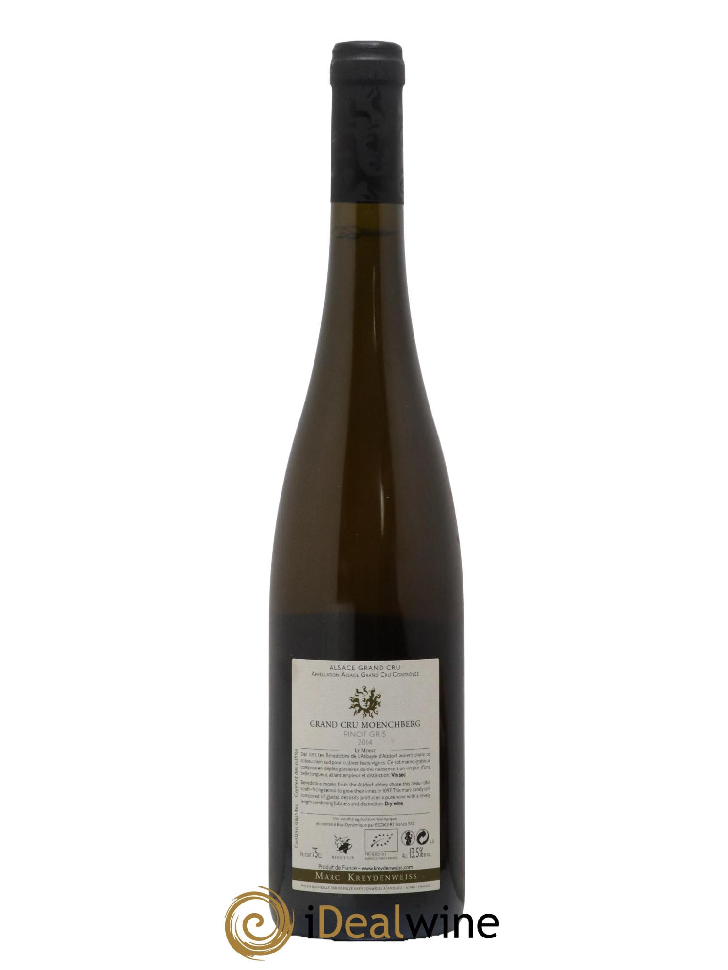 Alsace Pinot Gris Grand cru Moenchberg Marc Kreydenweiss 2014 - Lot de 1 bouteille - 1