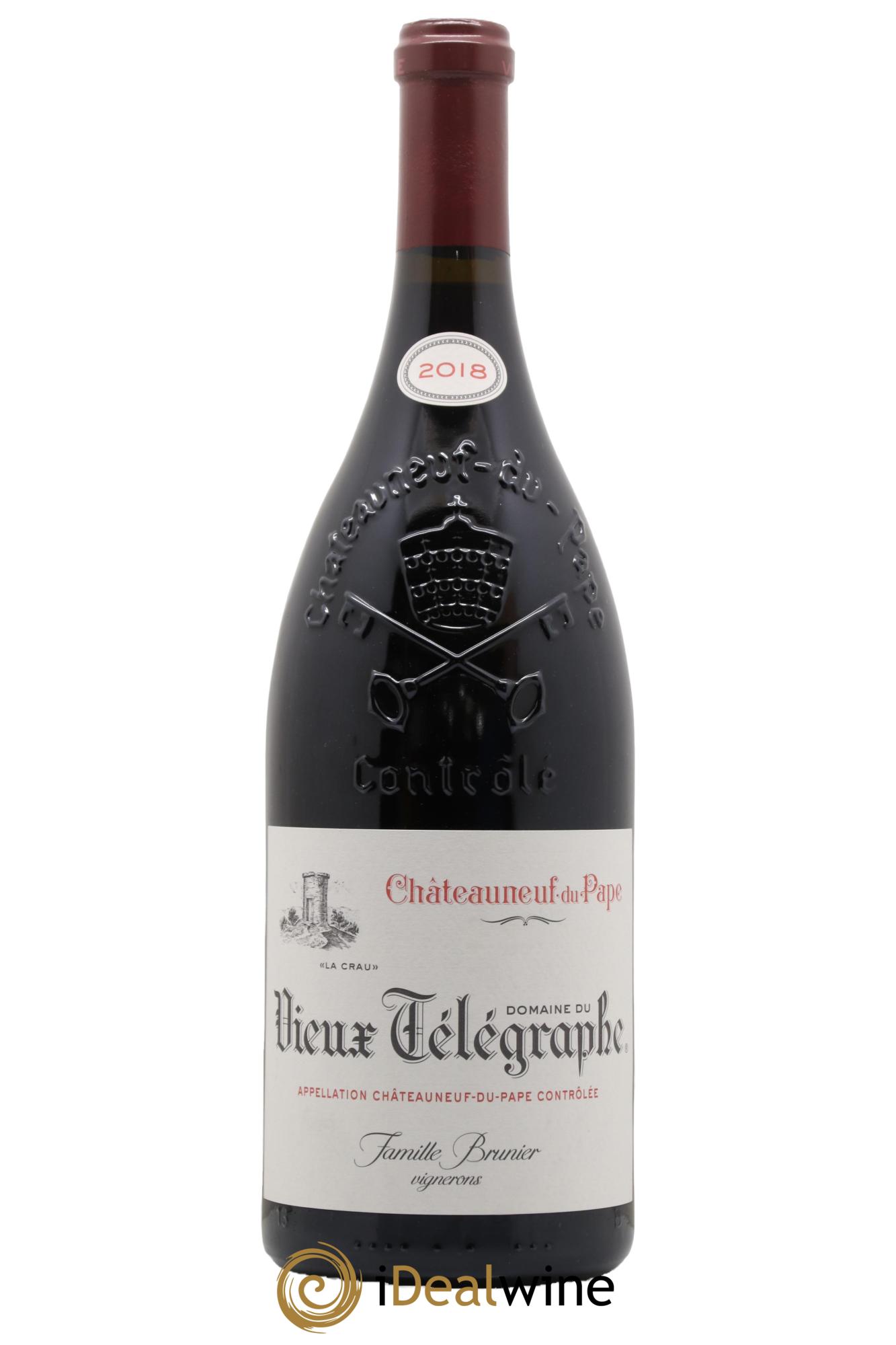 Châteauneuf-du-Pape Vieux Télégraphe (Domaine du) Vignobles Brunier 2018 - Lot de 1 magnum - 0