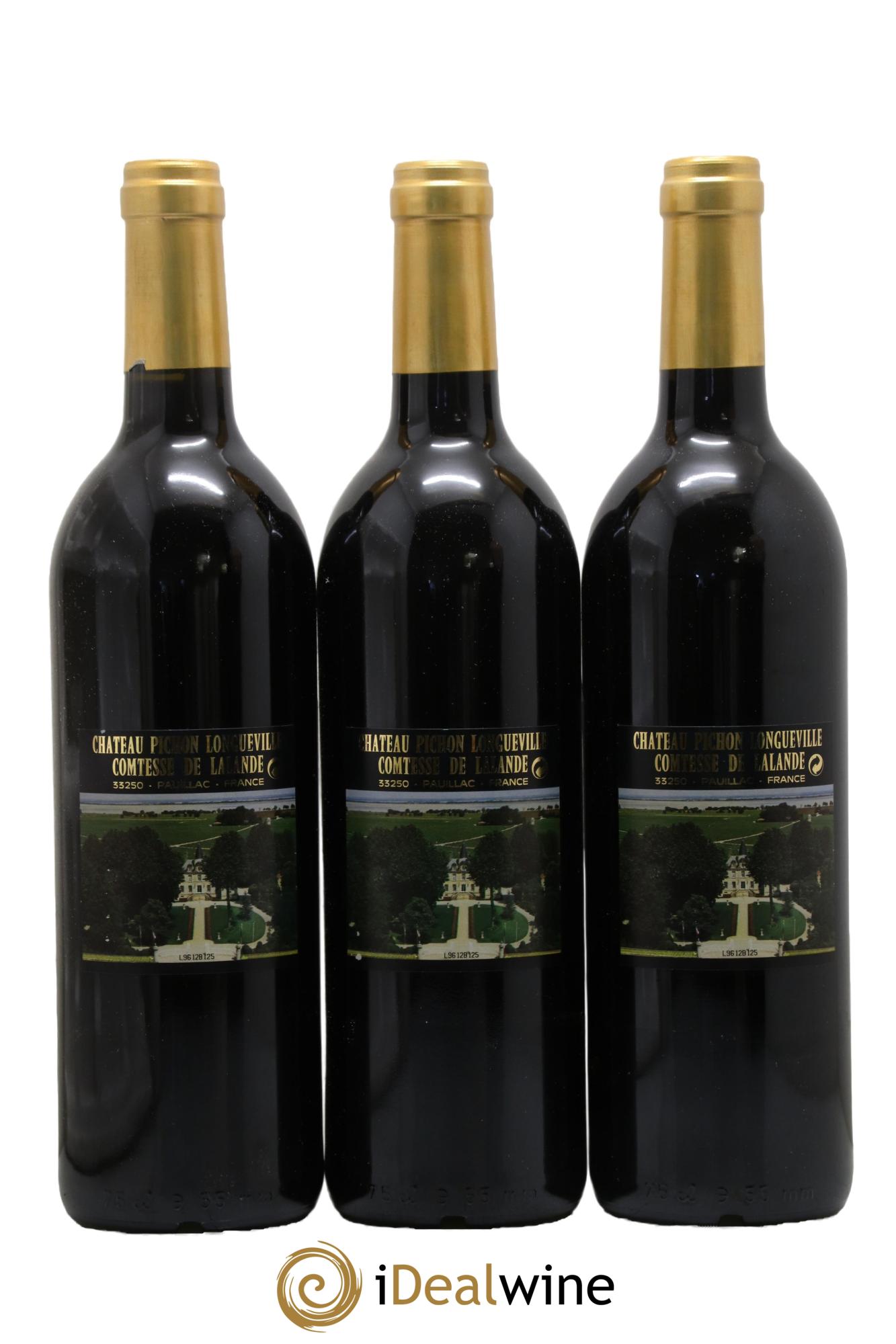 Château Pichon Longueville Comtesse de Lalande 2ème Grand Cru Classé 1996 - Lot de 3 bouteilles - 1