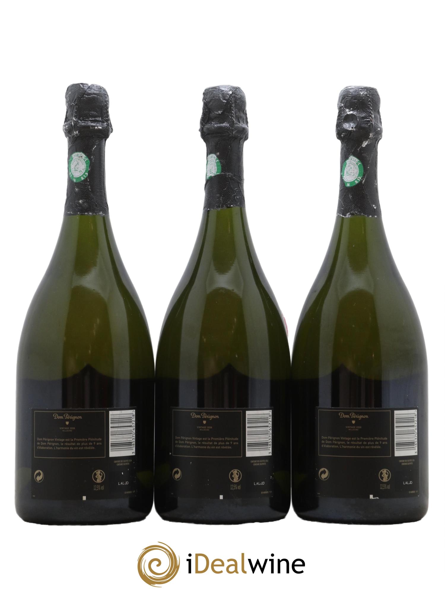 Brut Dom Pérignon 2008 - Lot de 3 bouteilles - 1