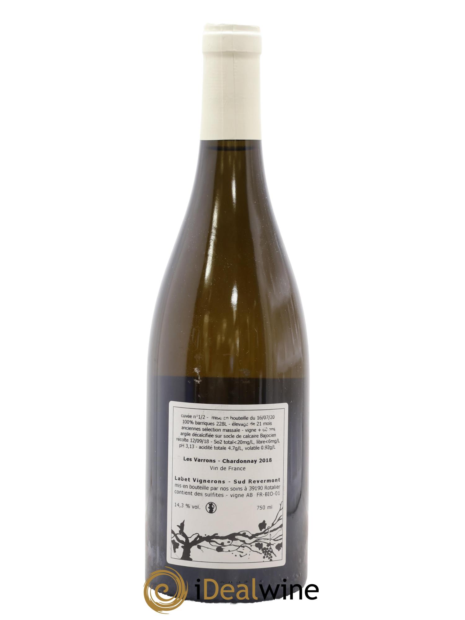 Côtes du Jura Chardonnay Les Varrons Romain - Julien  - Charline Labet 2018 - Posten von 1 Flasche - 1