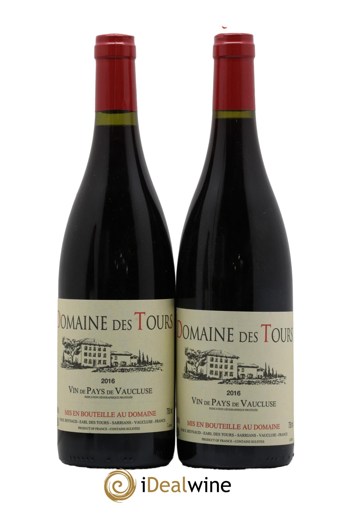Vaucluse (Vin de Pays de Vaucluse) Domaine des Tours Emmanuel Reynaud 2016 - Lot de 2 bouteilles - 0