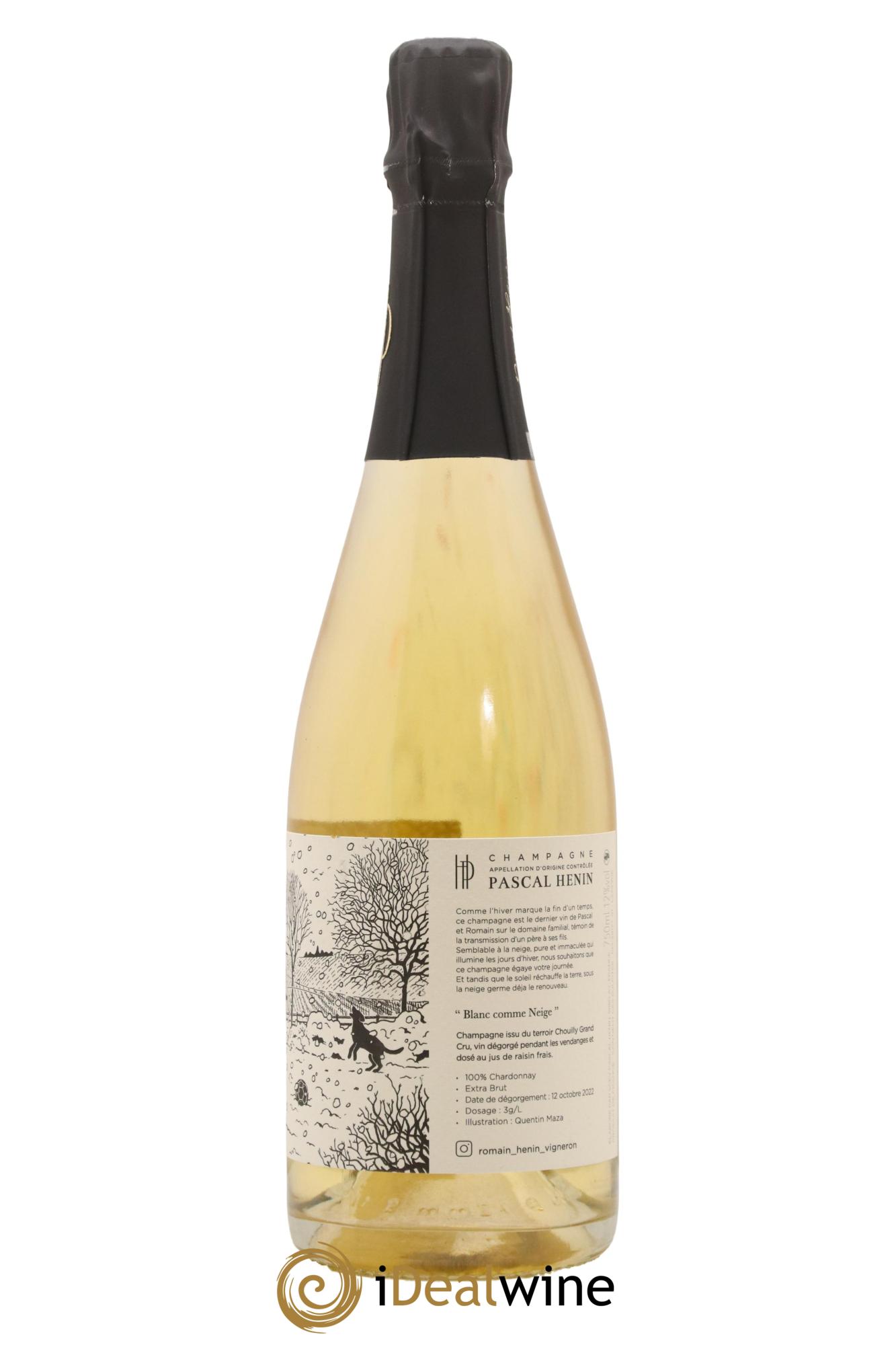 Blanc Comme Neige Pascal Henin - Romain Henin - Lot de 1 bouteille - 1