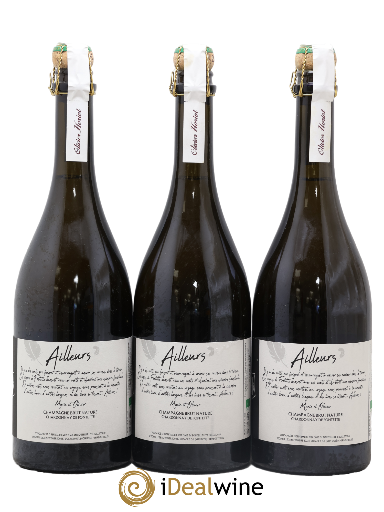 Brut Nature Les Riceys Ailleurs Olivier Horiot - Lot de 3 bouteilles - 1