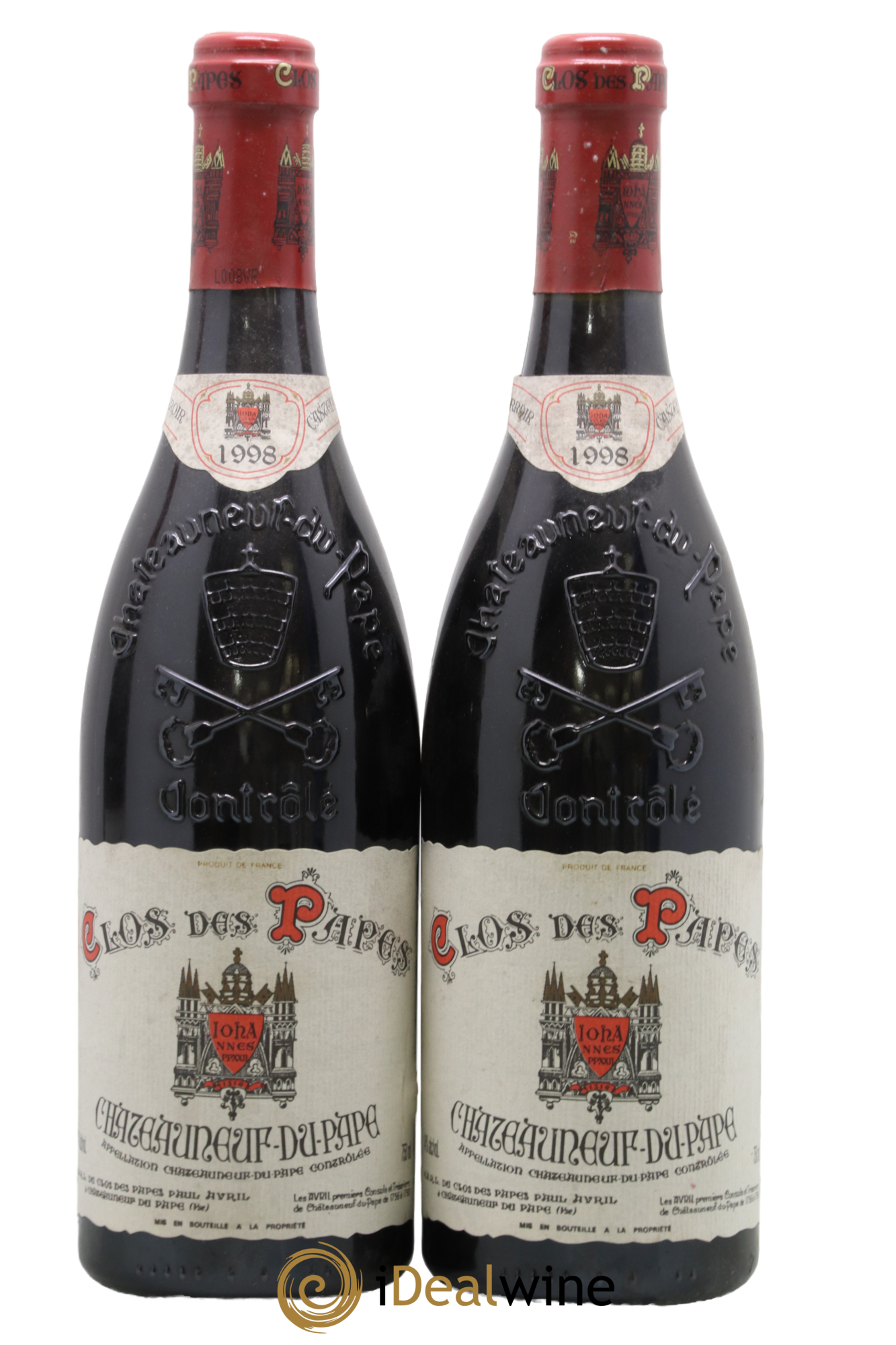 Châteauneuf-du-Pape Clos des Papes - Paul Avril 1998 - Lot de 2 bouteilles - 0