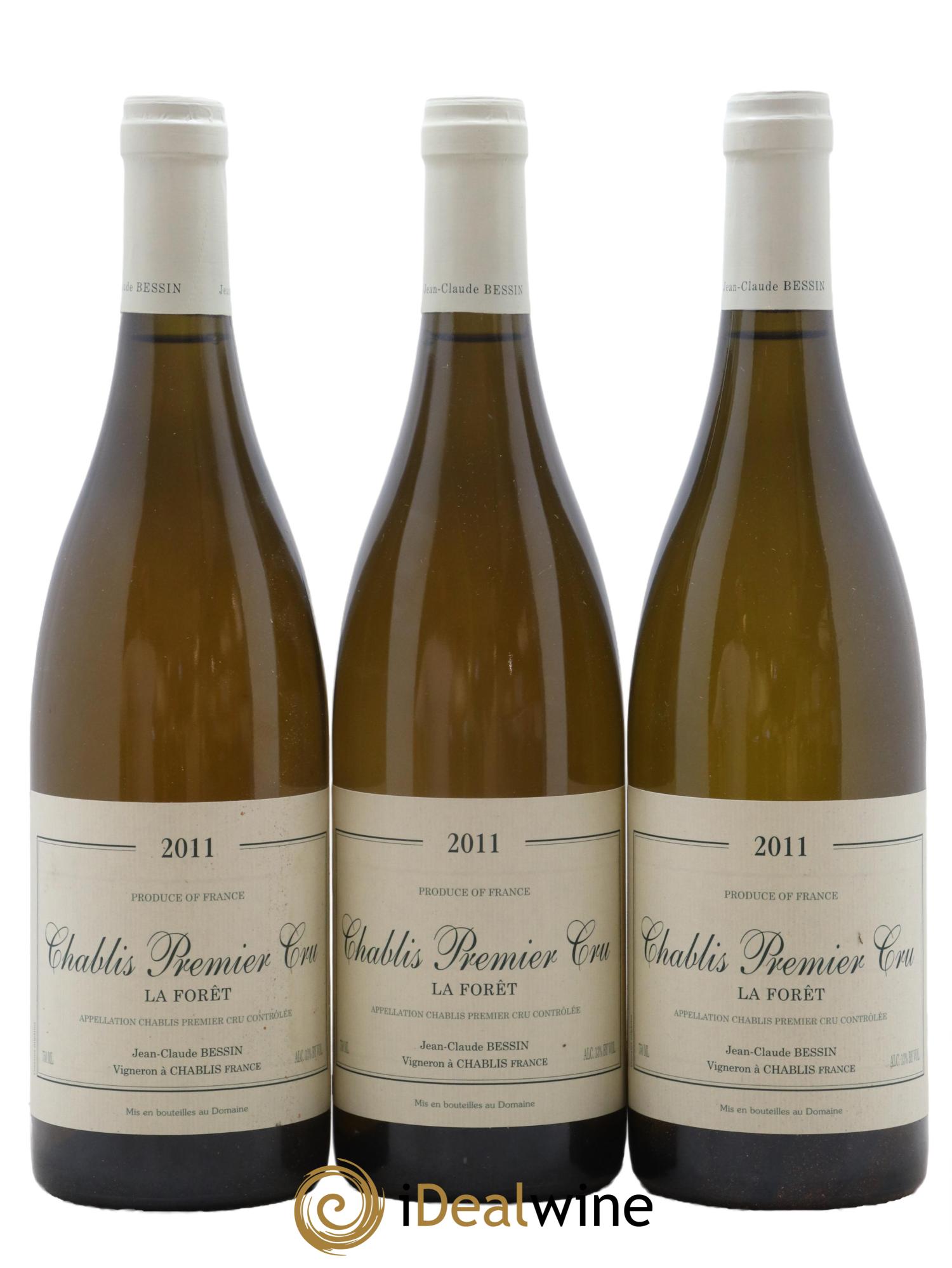Chablis 1er Cru La Forêt Jean-Claude & Romain Bessin 2011 - Lot de 3 bouteilles - 0