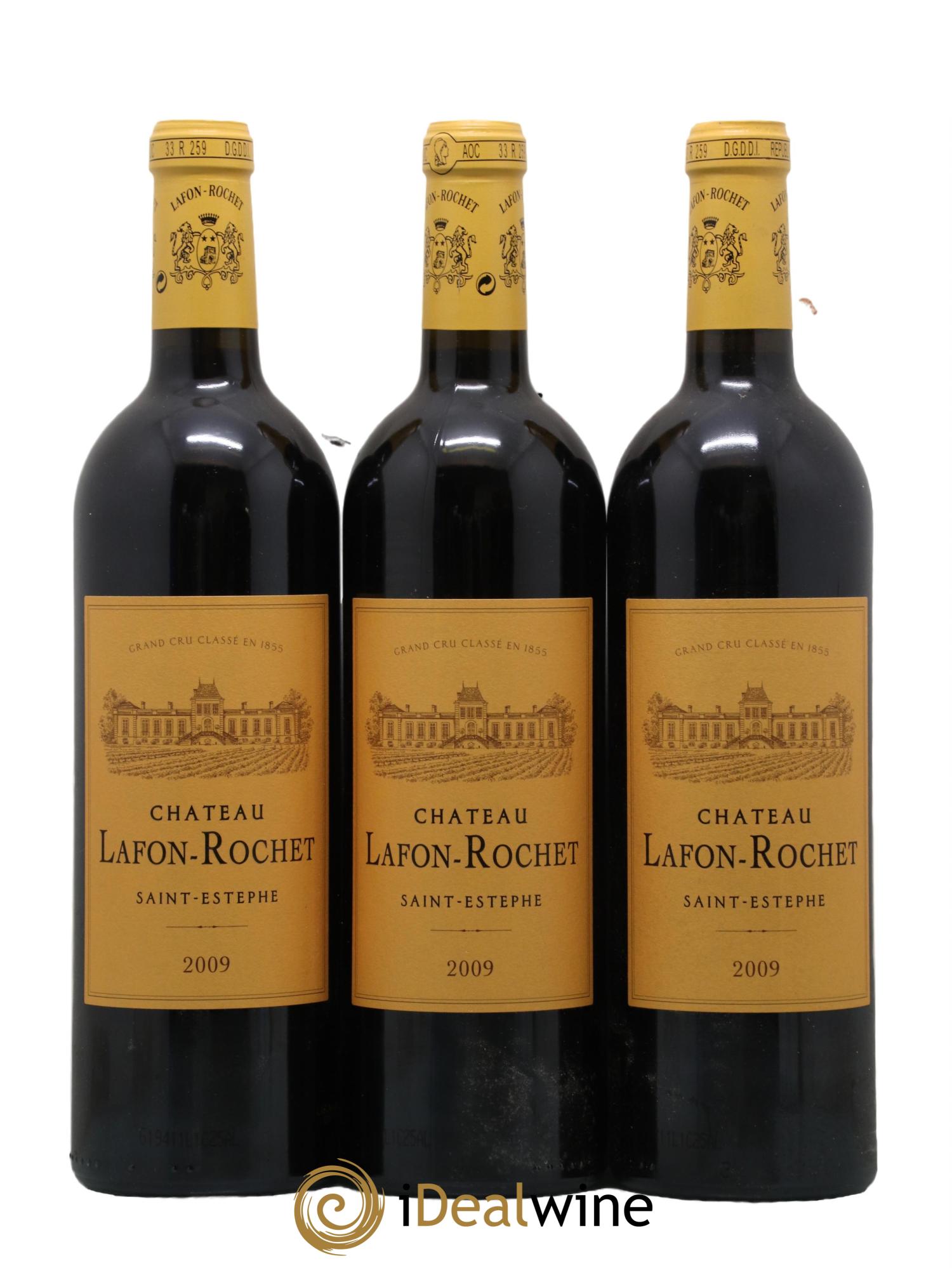 Château Lafon Rochet 4ème Grand Cru Classé 2009 - Lot de 3 bouteilles - 0